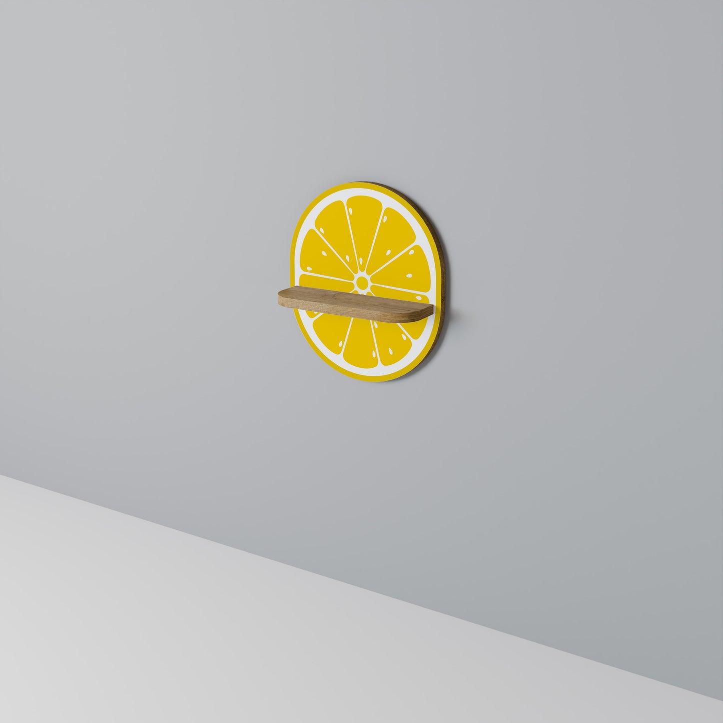 FÖRSTÄRKANDE CITRON Oval Art Hylla I Ekeffekt
