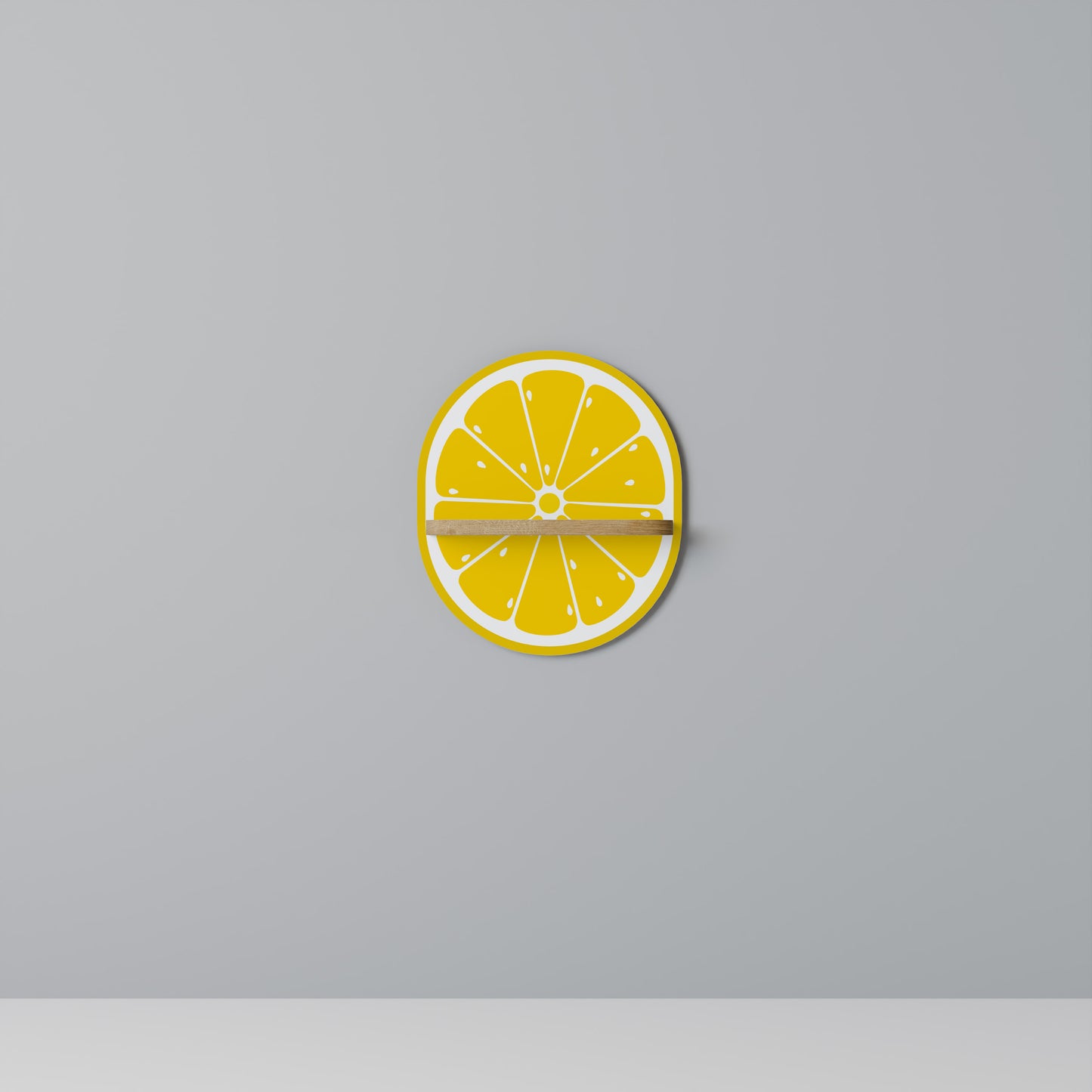 FÖRSTÄRKANDE CITRON Oval Art Hylla I Ekeffekt