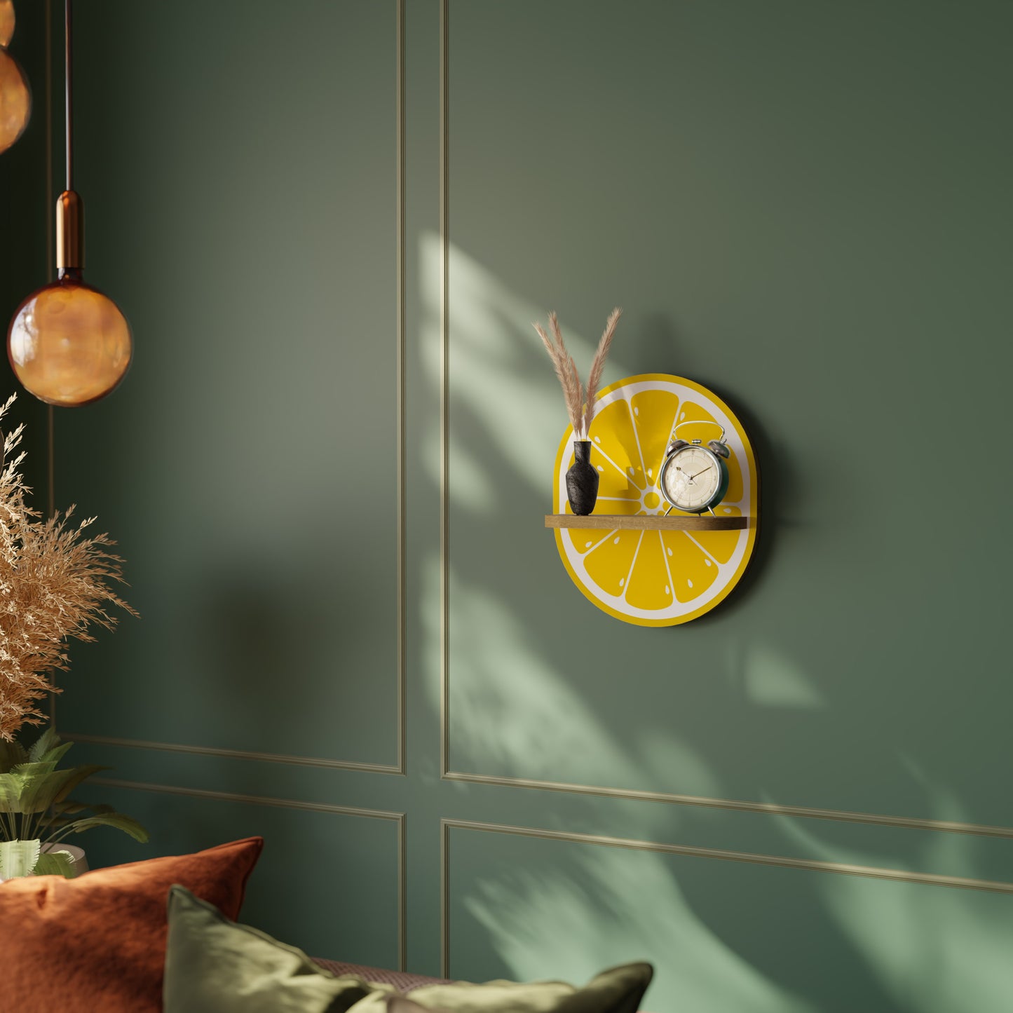 FÖRSTÄRKANDE CITRON Oval Art Hylla I Ekeffekt