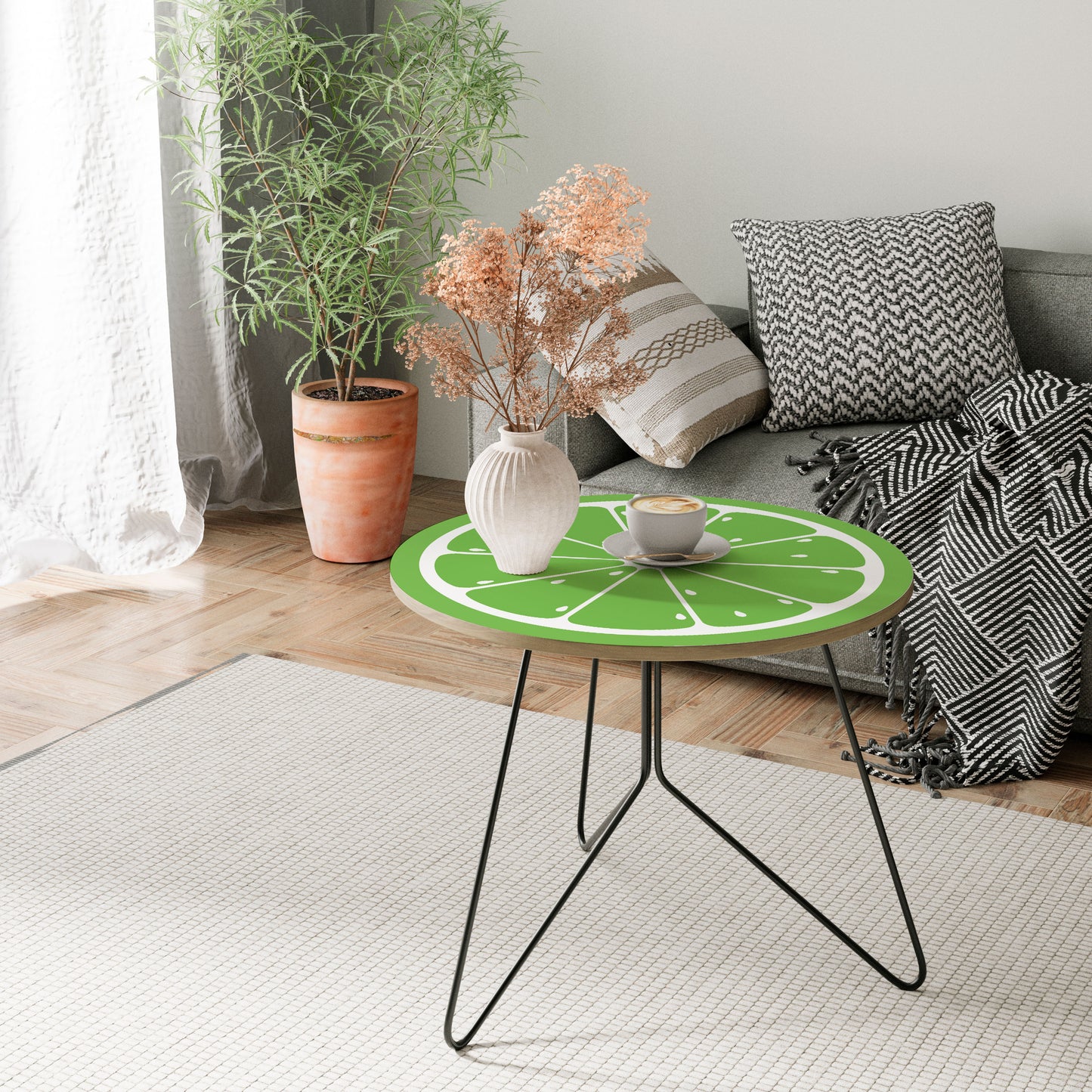 Uppfriskande LIME Stort soffbord