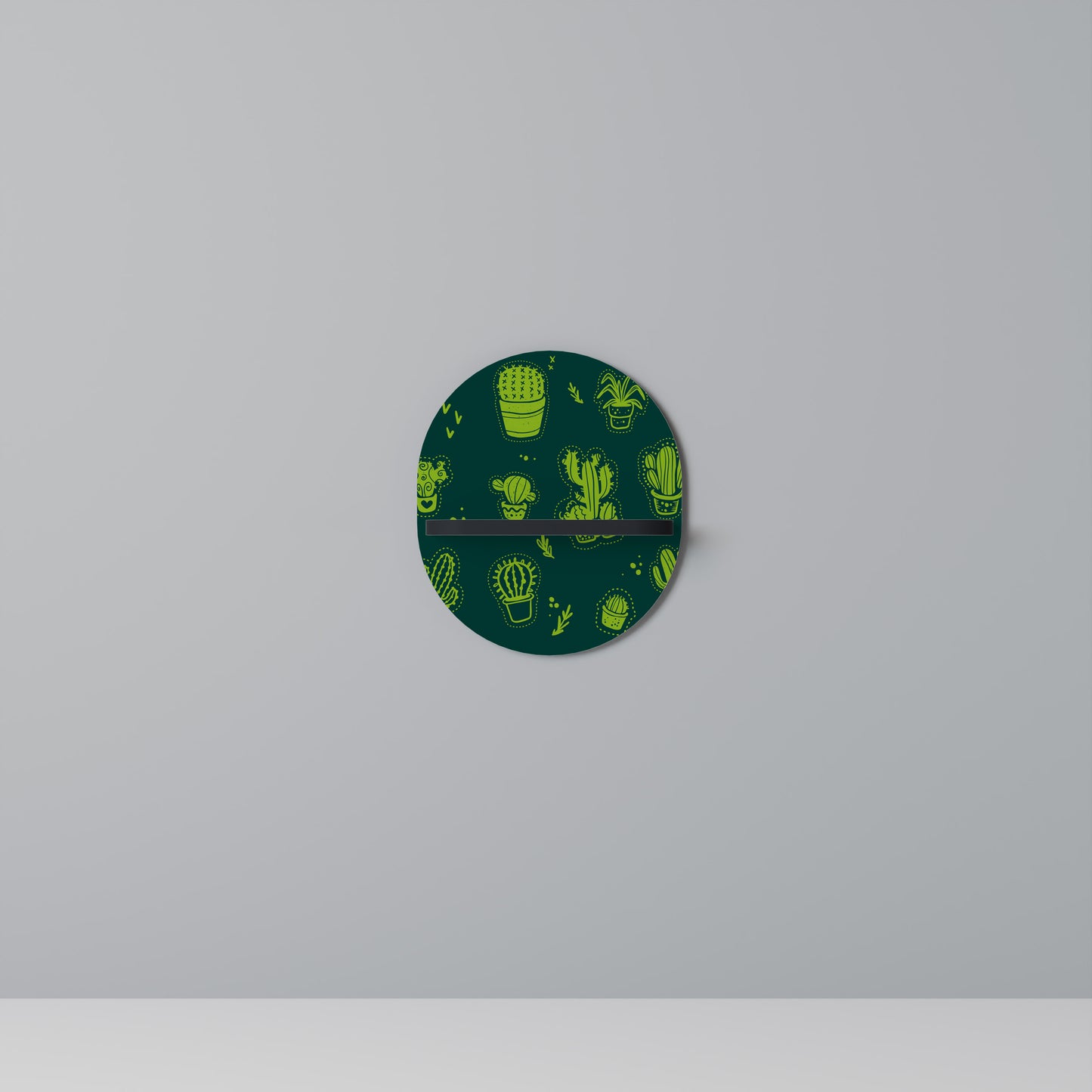 DESERT GREEN Oval Art Hylla i svart finish
