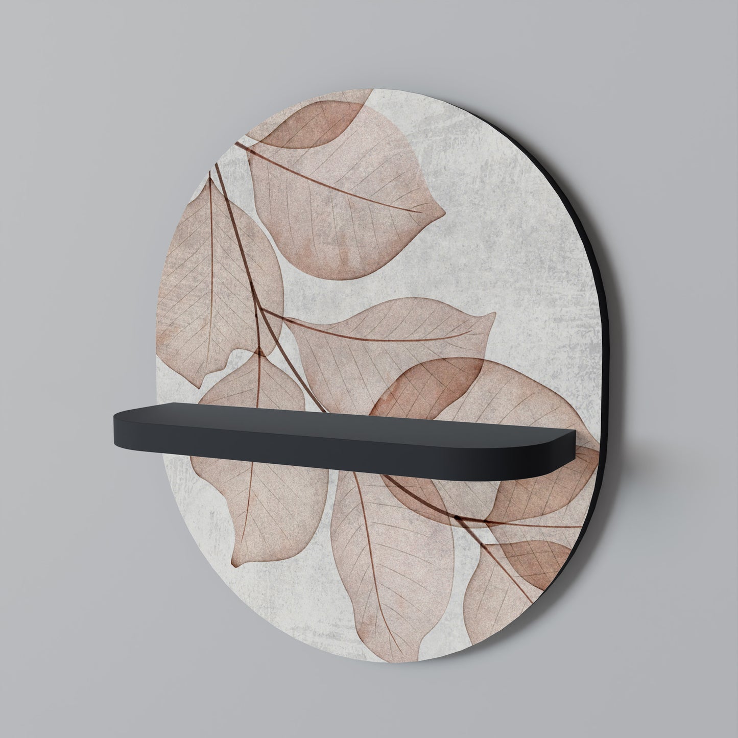 HÖST FRAGILITY Oval konsthylla i svart finish