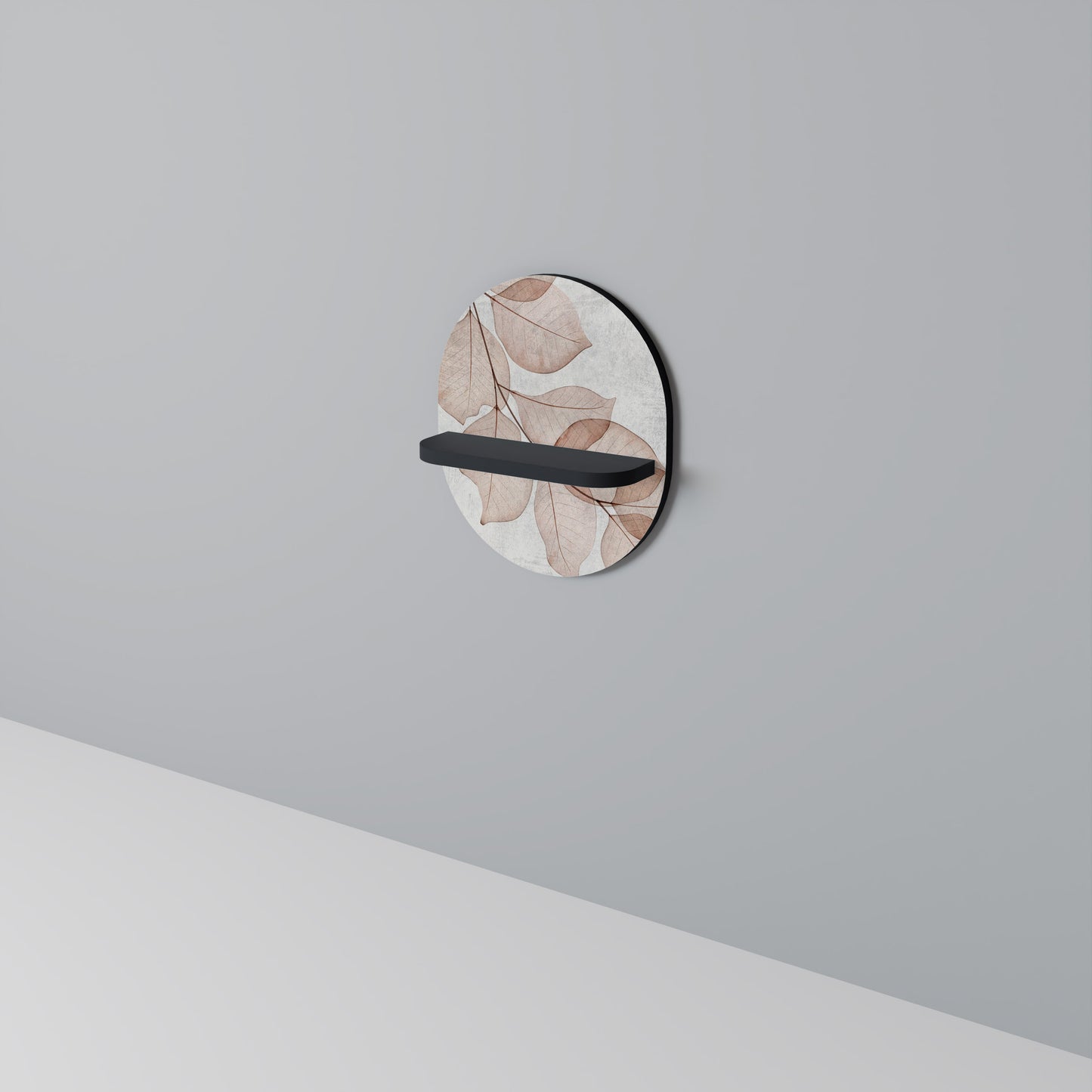 HÖST FRAGILITY Oval konsthylla i svart finish