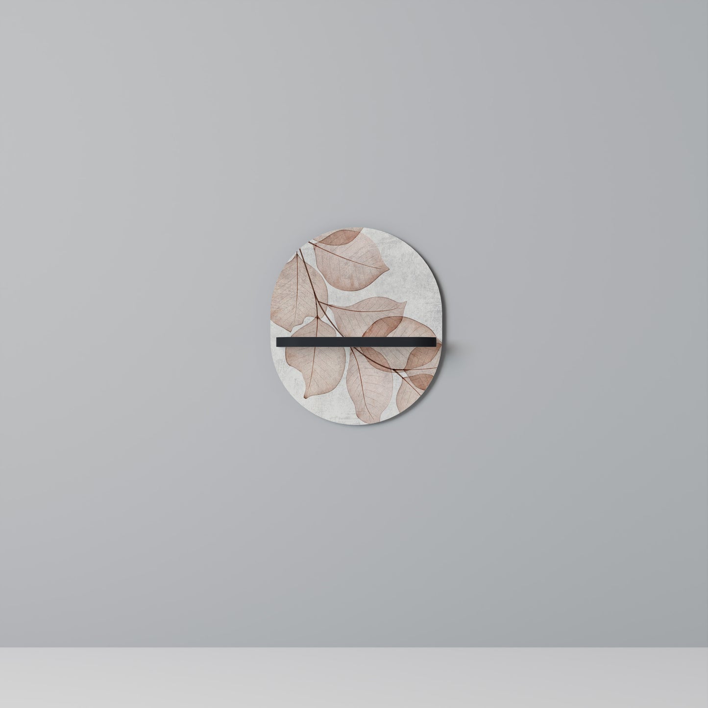 HÖST FRAGILITY Oval konsthylla i svart finish
