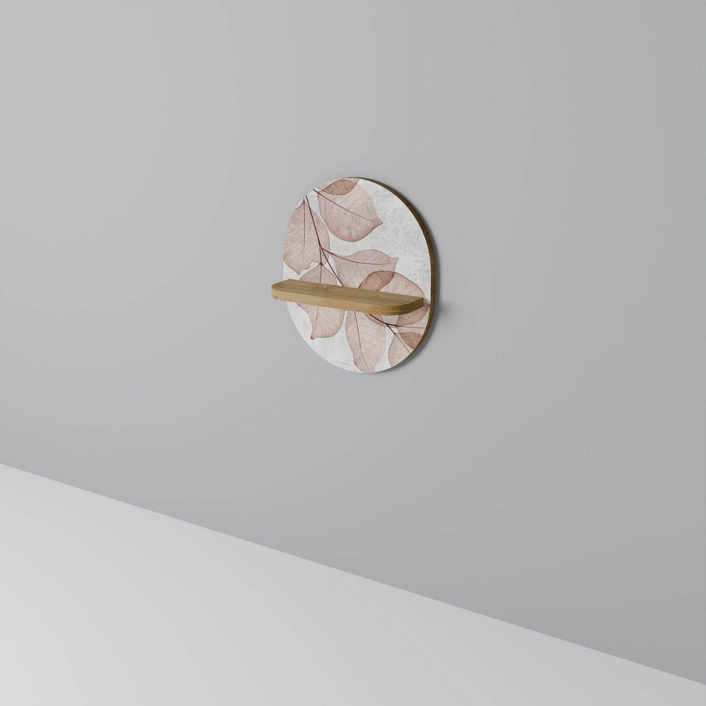 HÖST FRAGILITY Oval konsthylla i ekeffekt