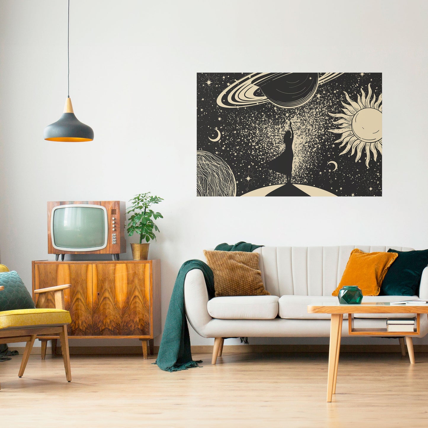 MYSTIC UNIVERSE Peel and Stick Horizontal Poster