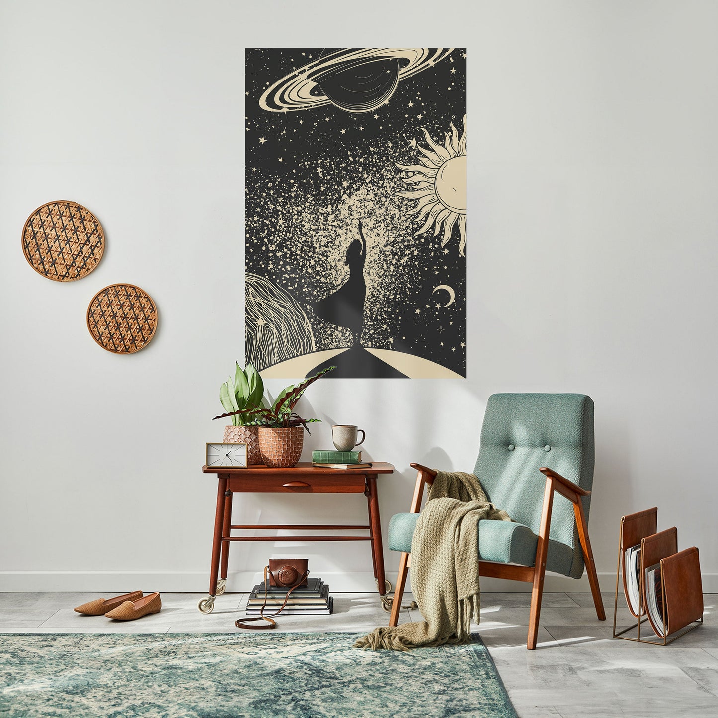 MYSTIC UNIVERSE vertikal poster med självhäftande text