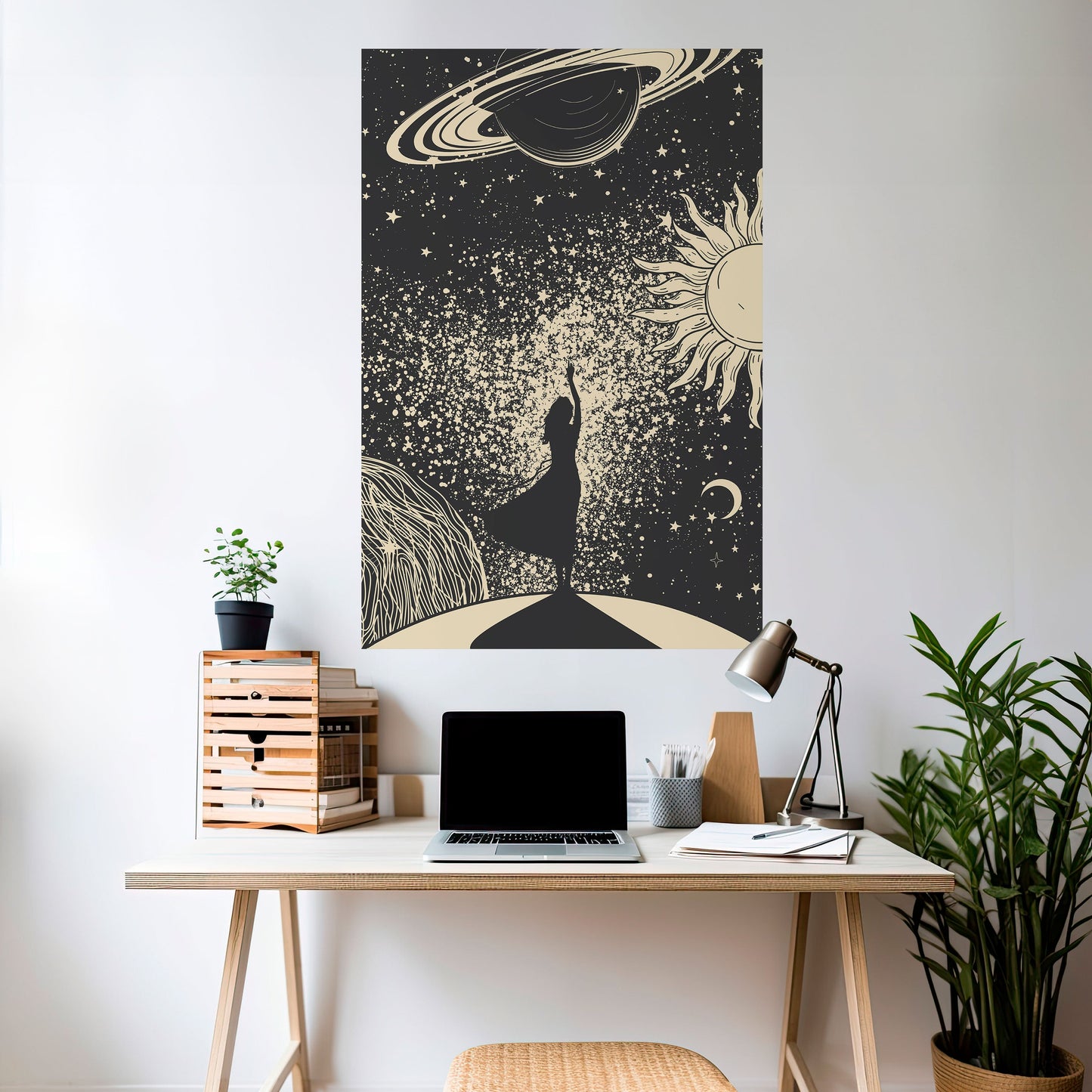 MYSTIC UNIVERSE vertikal poster med självhäftande text
