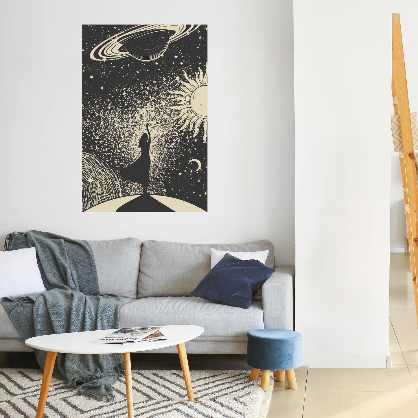 MYSTIC UNIVERSE vertikal poster med självhäftande text
