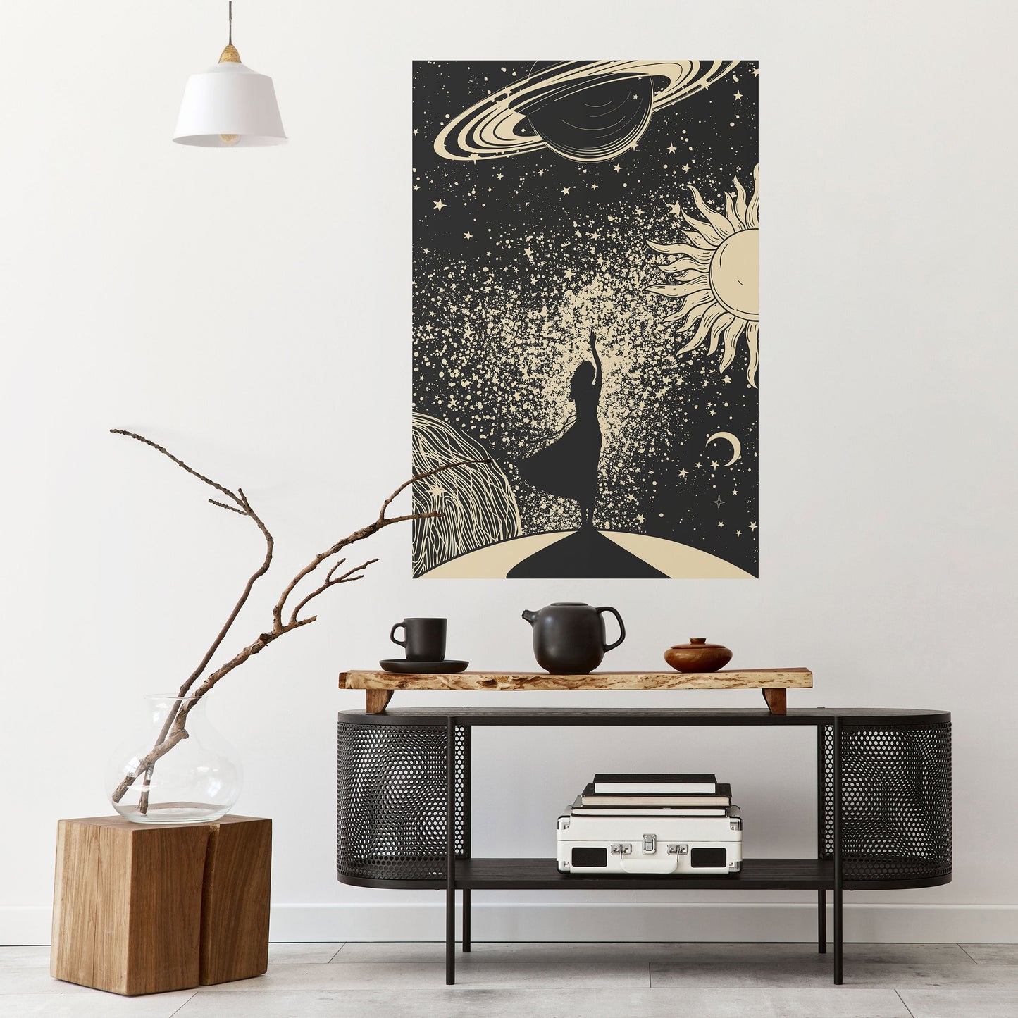 MYSTIC UNIVERSE vertikal poster med självhäftande text