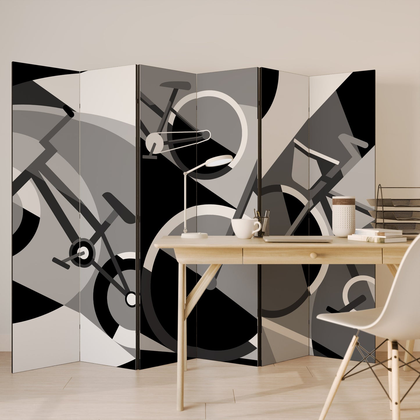 BIKE ENERGY Decorative 6-Panel Room Divider