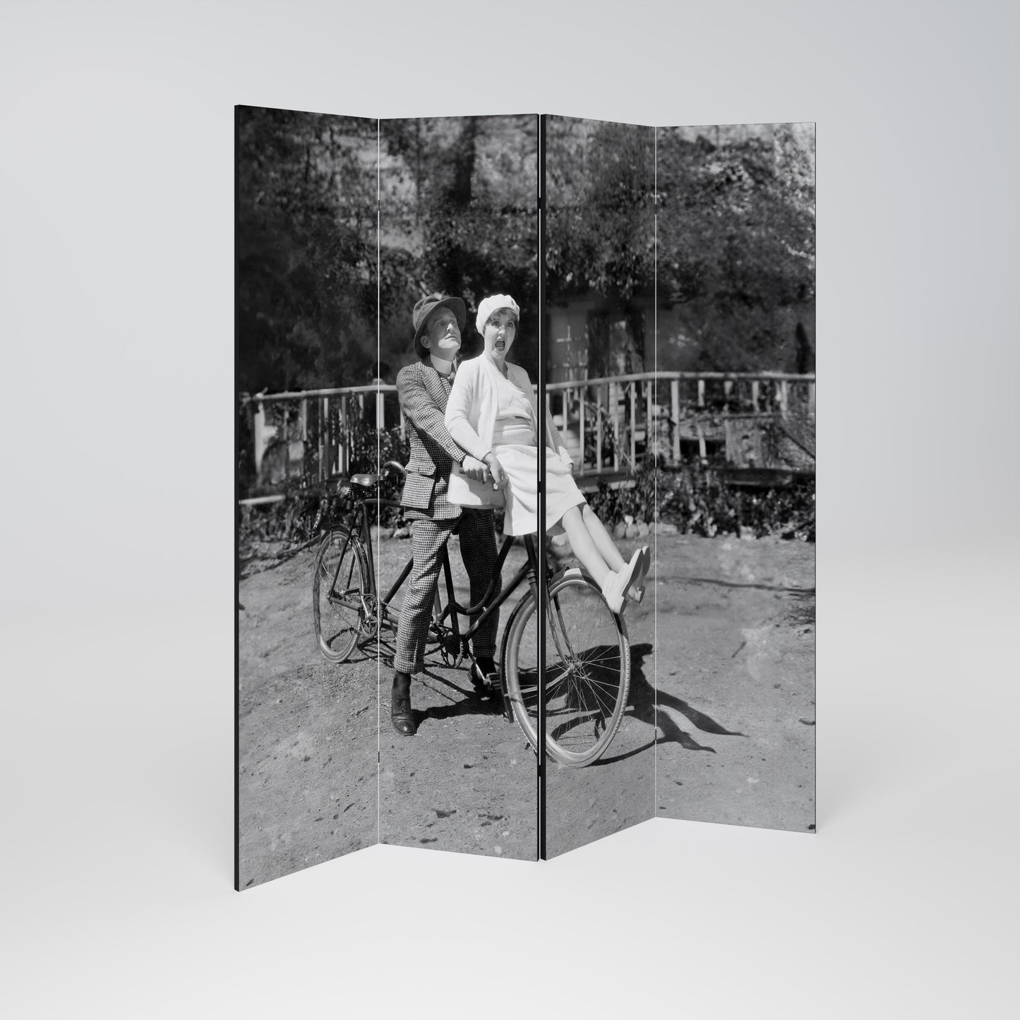 RIDING THROUGH TIME Dekorativ rumsavdelare med 4 paneler