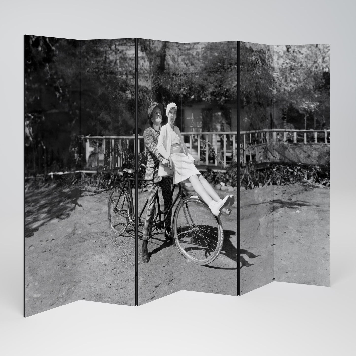 RIDING THROUGH TIME Dekorativ rumsavdelare med 6 paneler