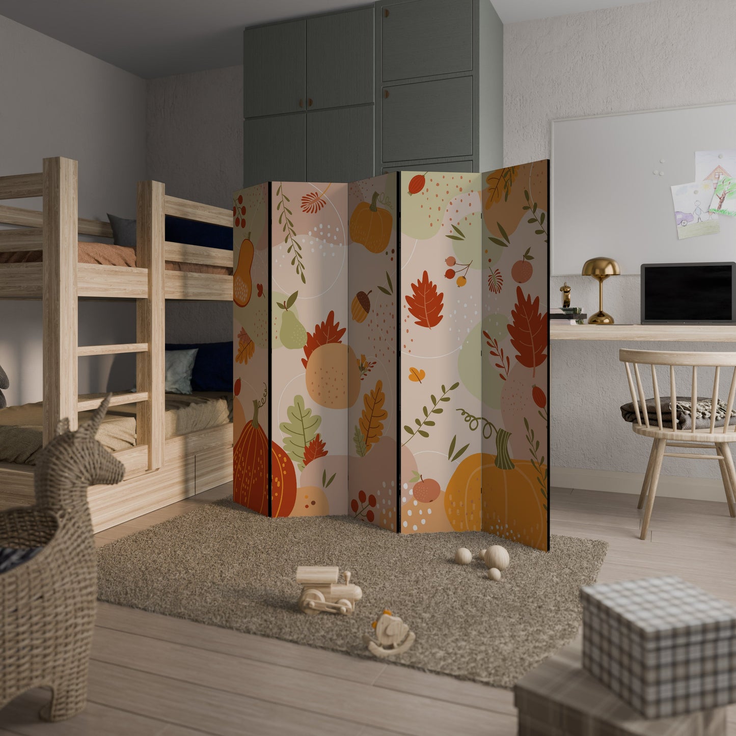 HELLO AUTUMN Decorative 5-Panel Room Divider