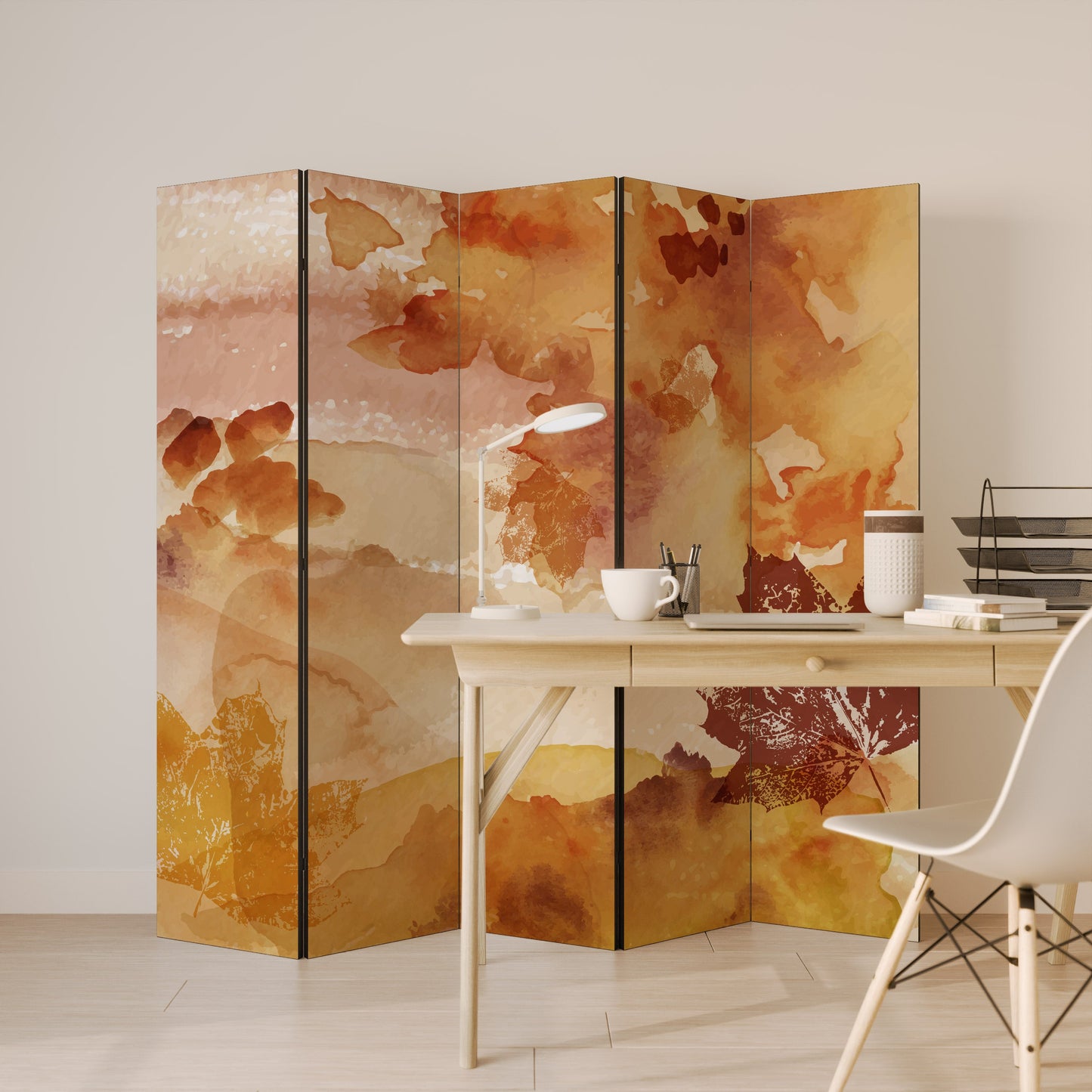 TRACES OF AUTUMN Decorative 5-Panel Room Divider