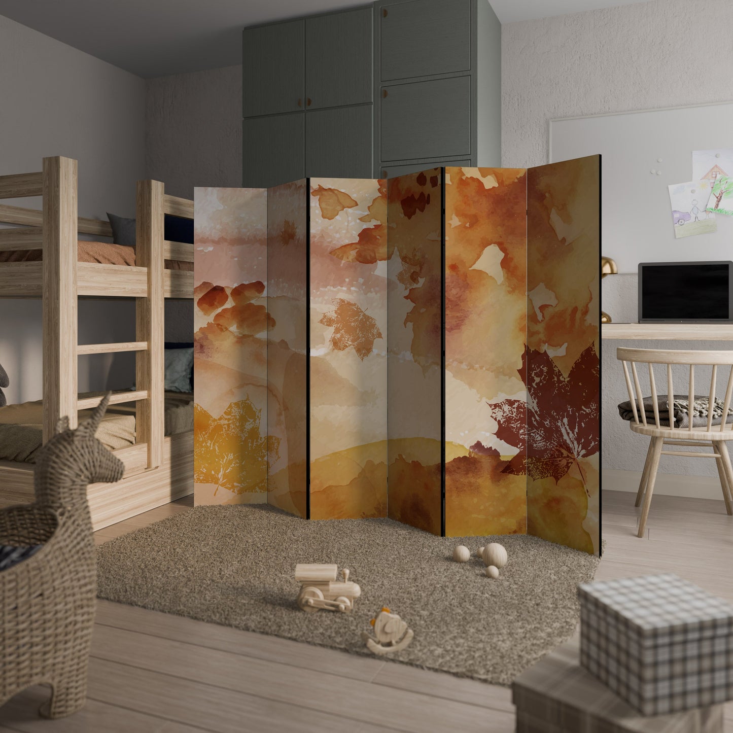 TRACES OF AUTUMN Decorative 6-Panel Room Divider