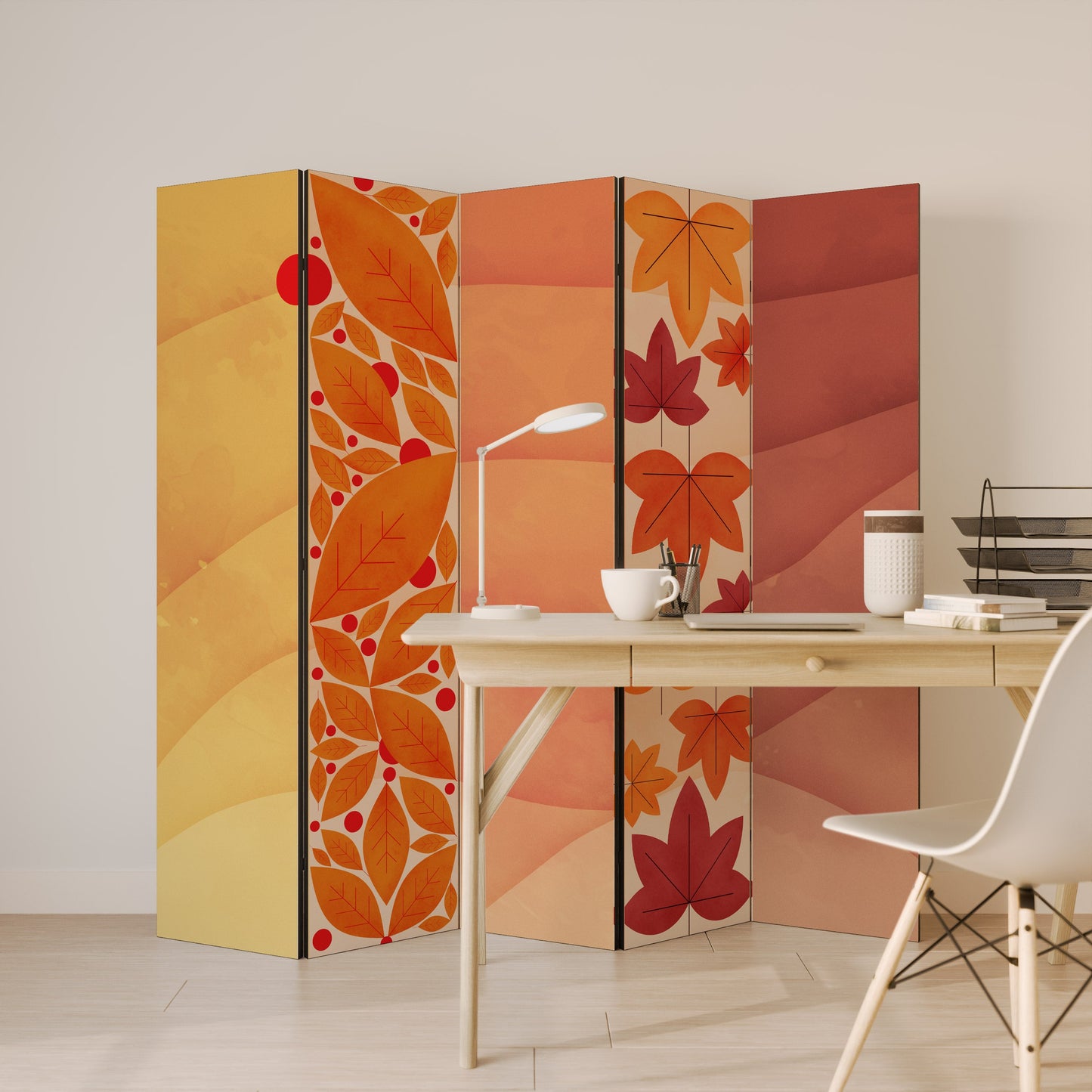 VIBRANT FALL FOLIAGE Decorative 5-Panel Room Divider