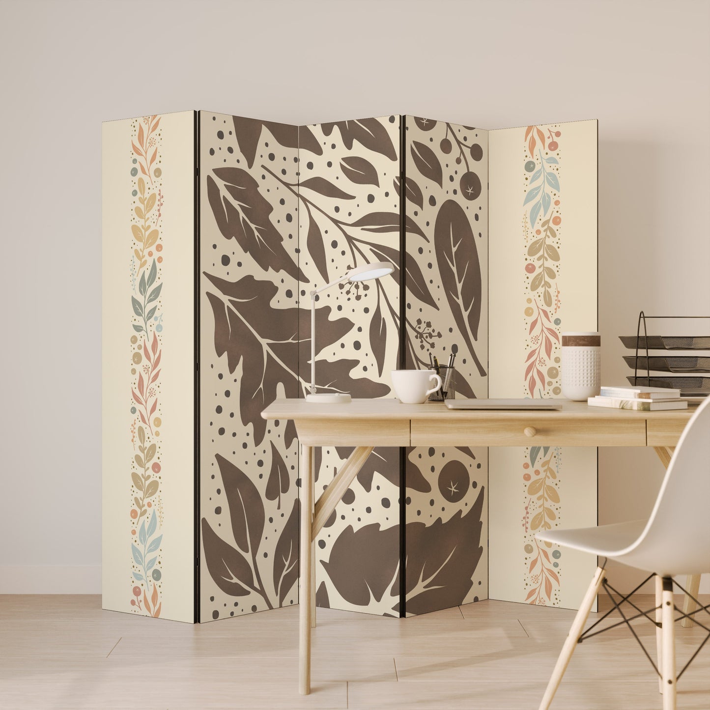 FOLIAGE TALES Decorative 5-Panel Room Divider