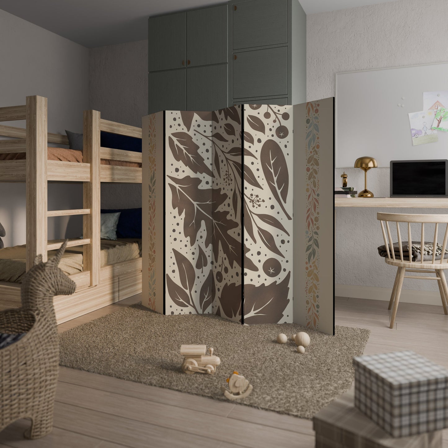 FOLIAGE TALES Decorative 5-Panel Room Divider