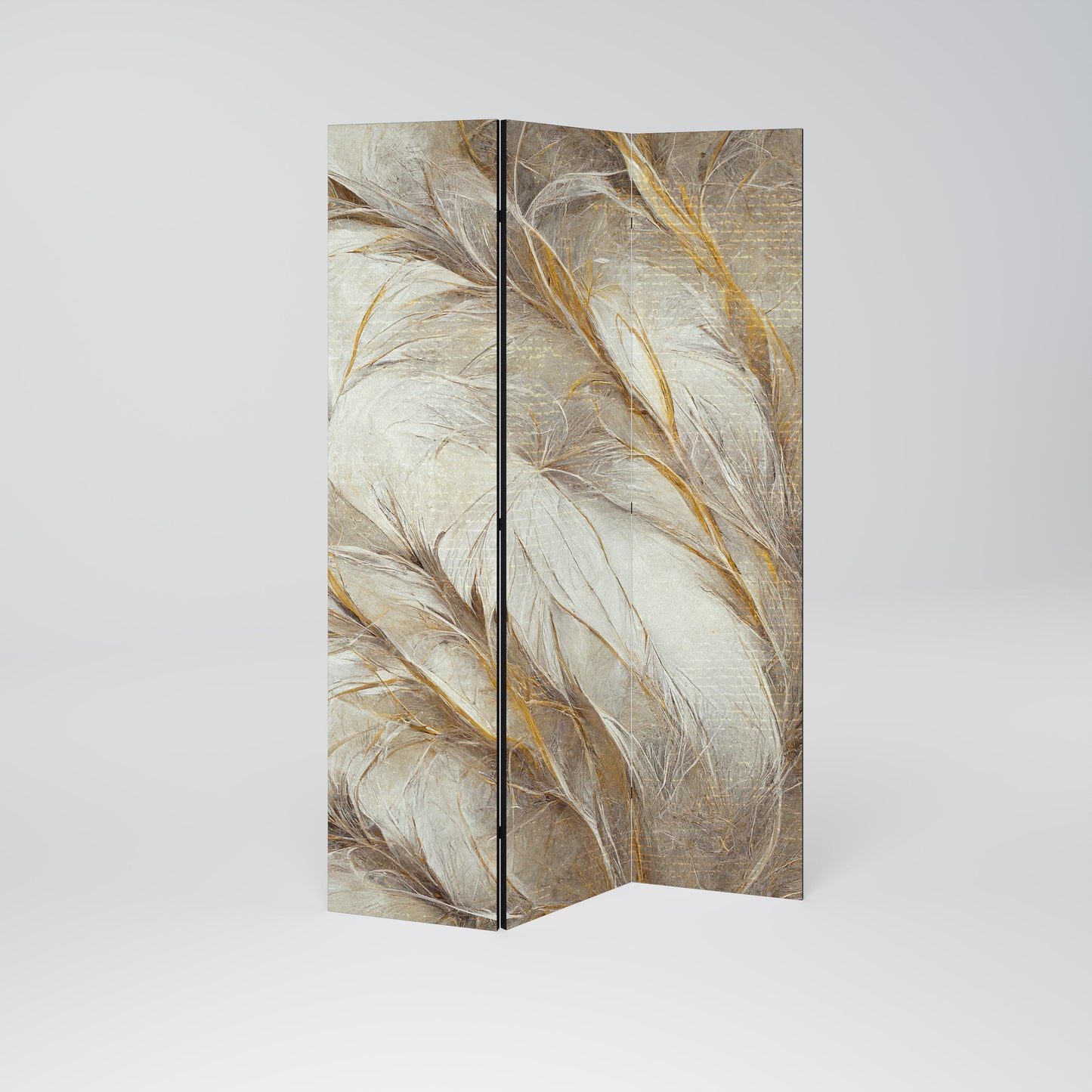 SOFT PLUMAGE Decorative 3-Panel Room Divider