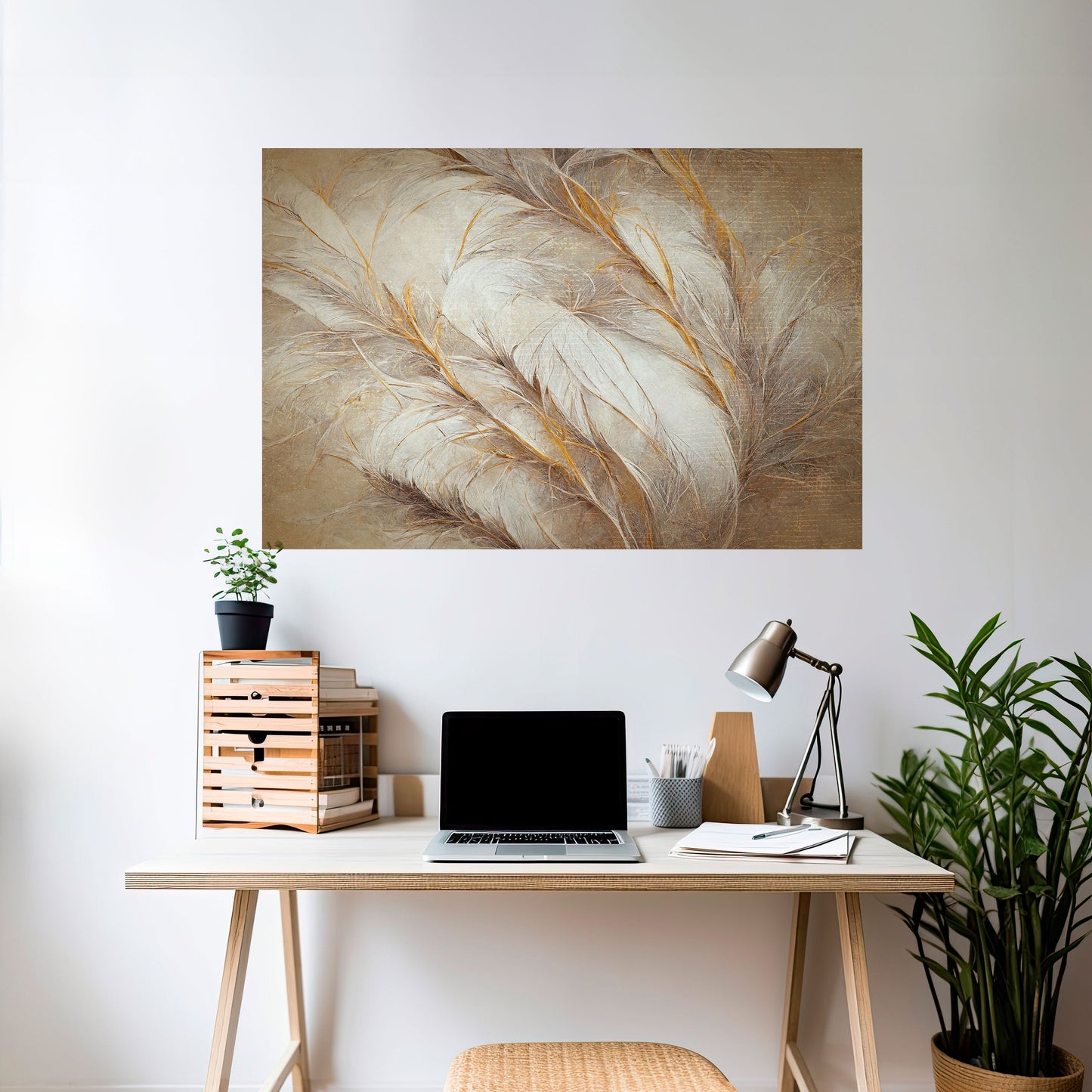 SOFT PLUMAGE Peel and Stick Horizontal Poster