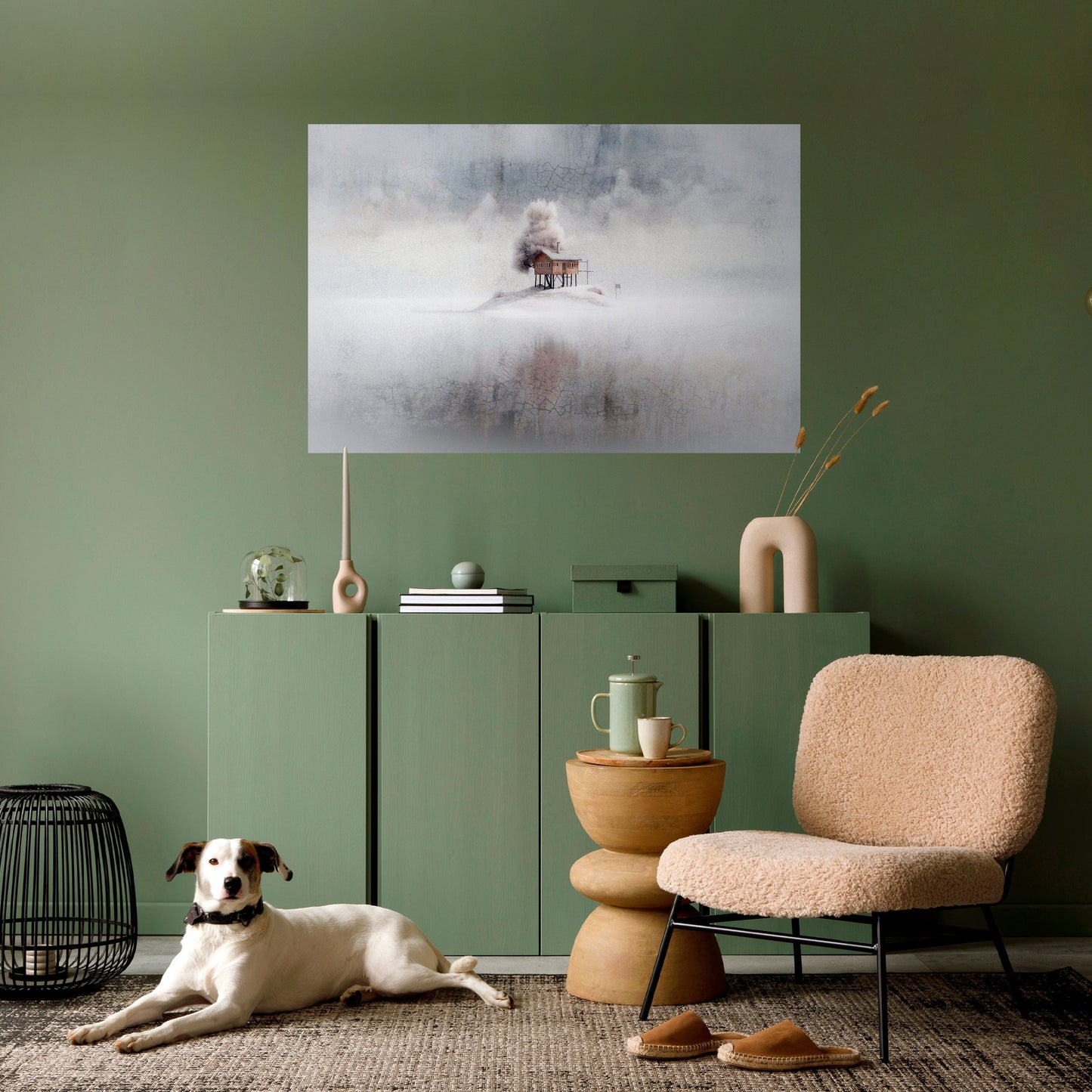 SILENT CABIN Peel and Stick Horizontal Poster
