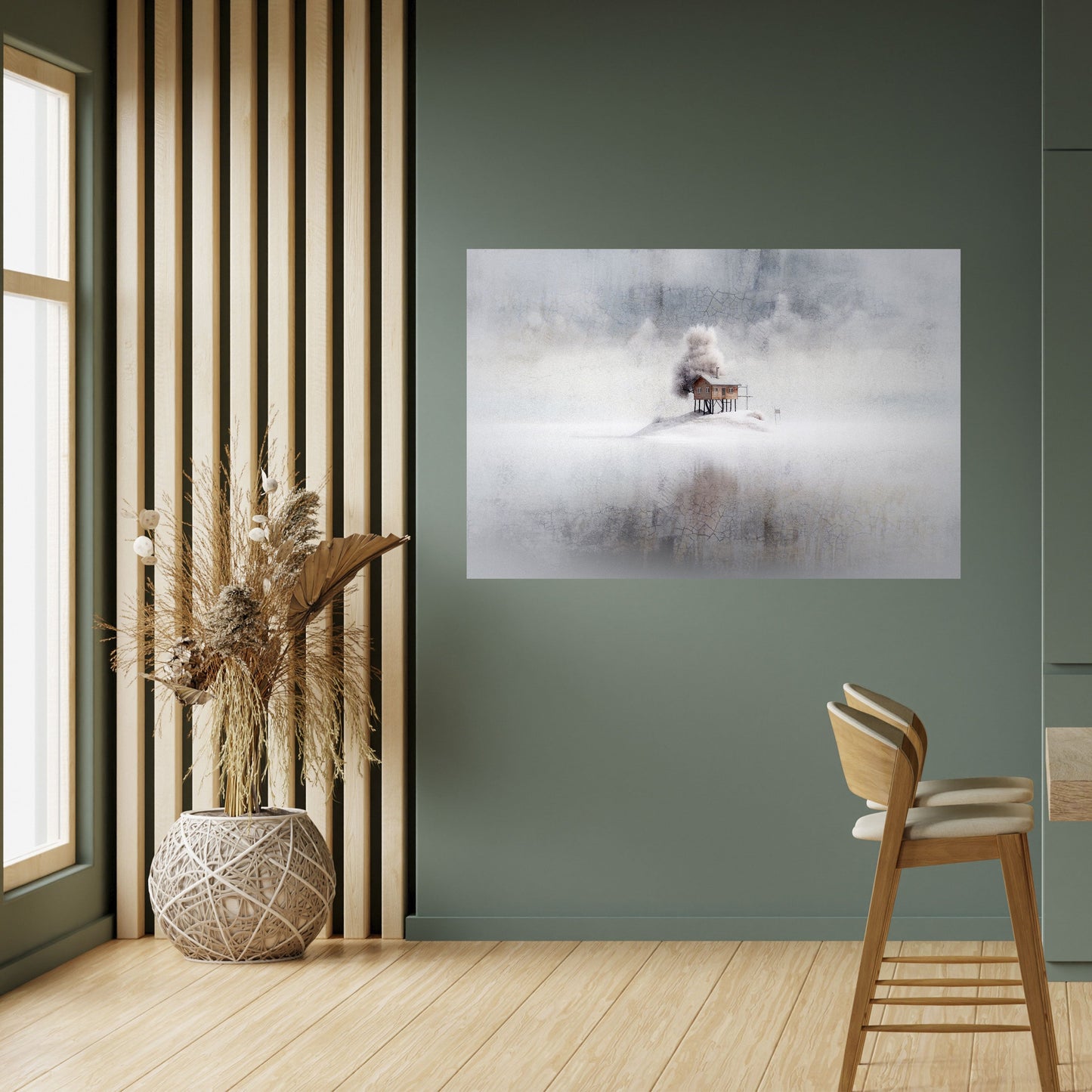SILENT CABIN Peel and Stick Horizontal Poster
