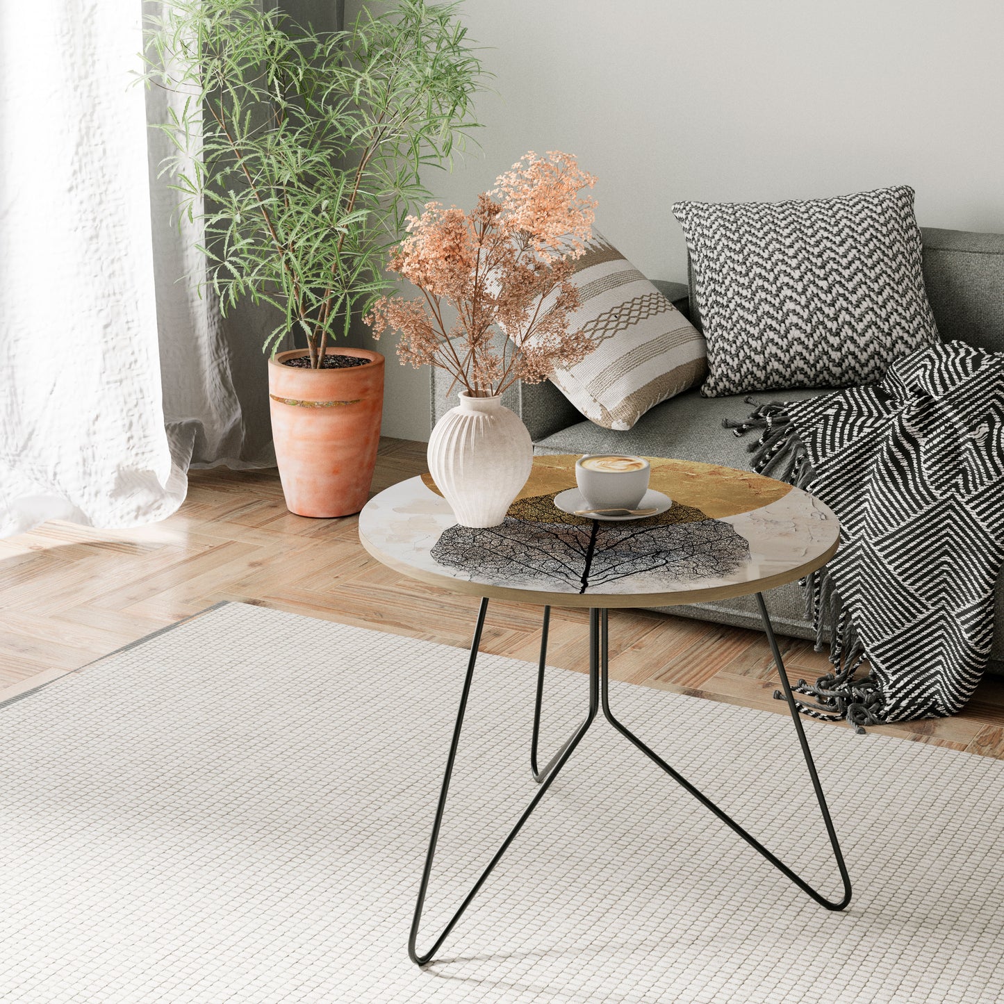 GOLD NERVATIO Large Coffee Table