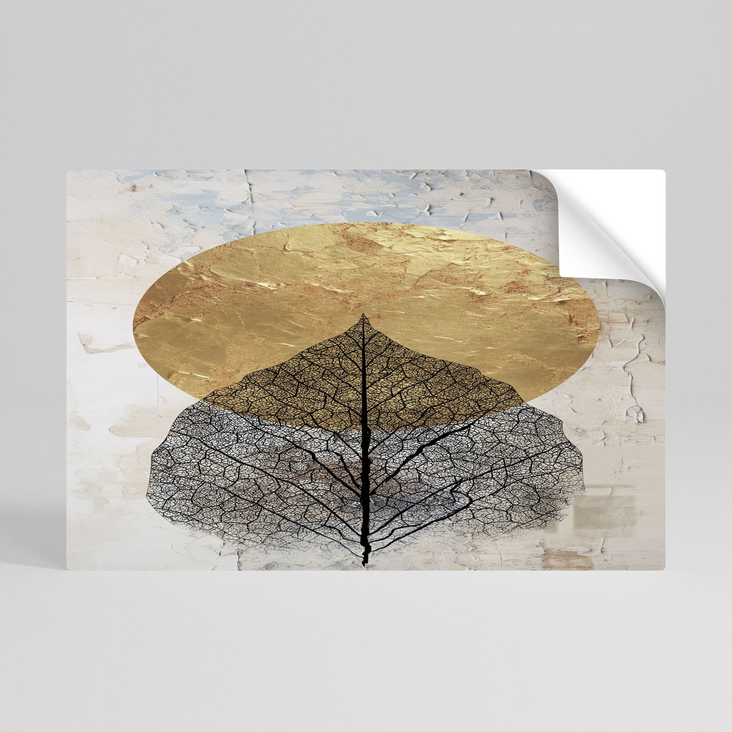 GOLD NERVATIO Peel and Stick Horizontal Poster