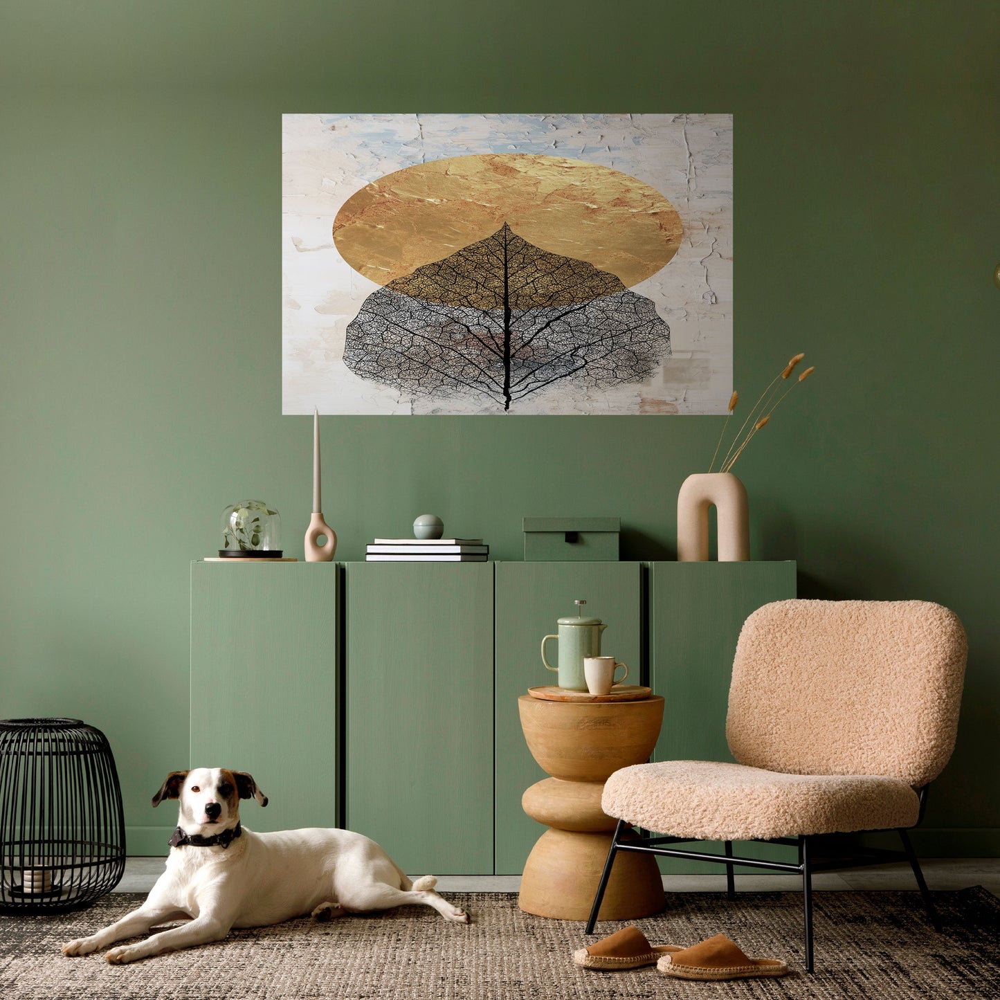 GOLD NERVATIO Peel and Stick Horizontal Poster