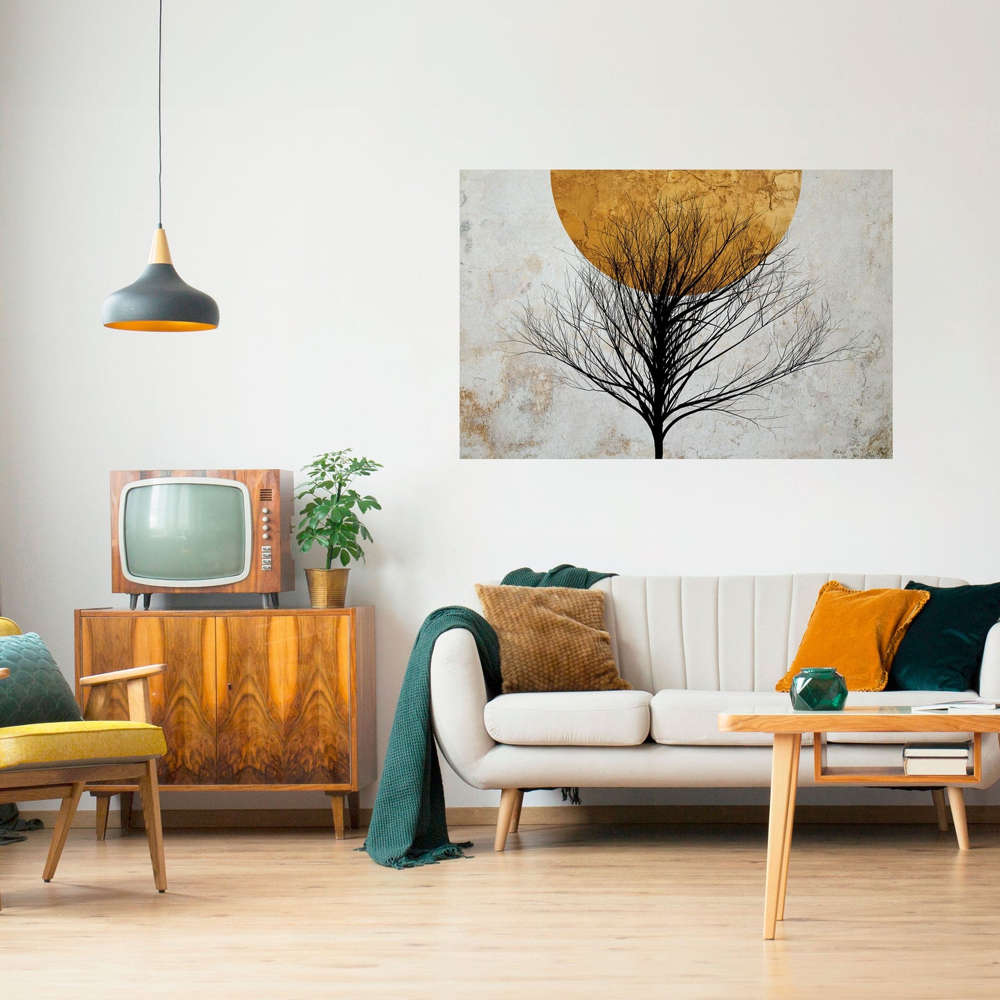 LONELY TREE horisontell affisch med självhäftande motiv