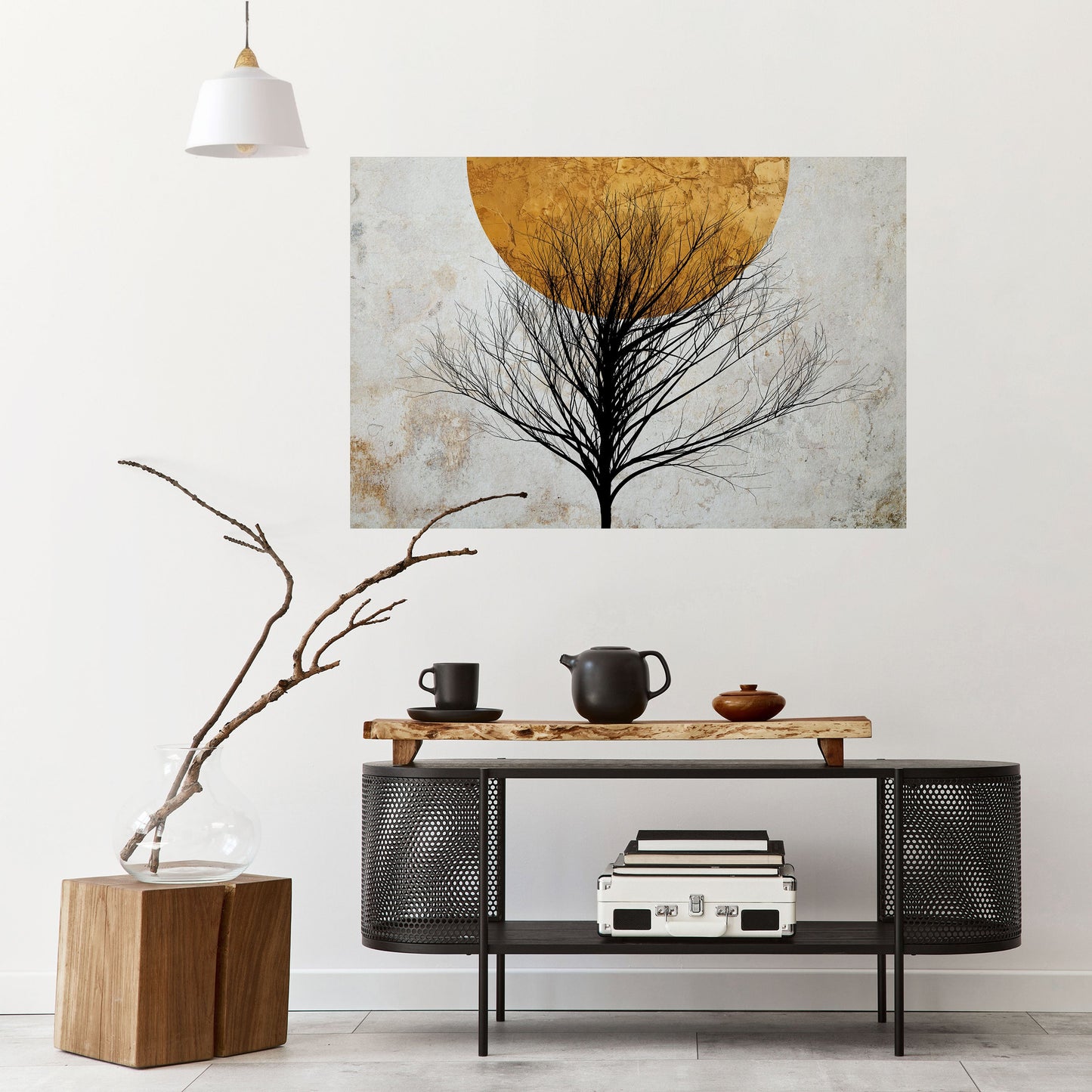 LONELY TREE horisontell affisch med självhäftande motiv