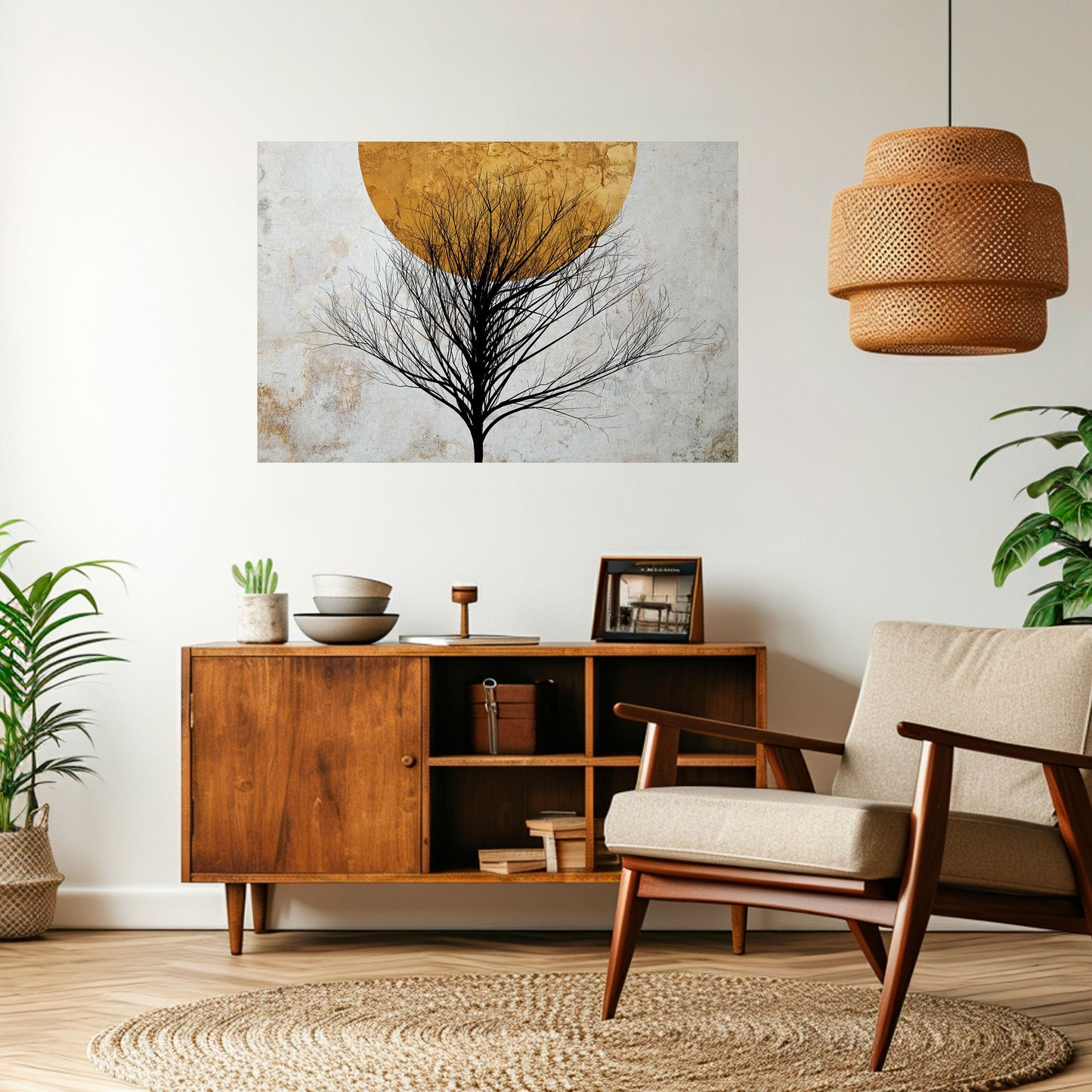 LONELY TREE horisontell affisch med självhäftande motiv