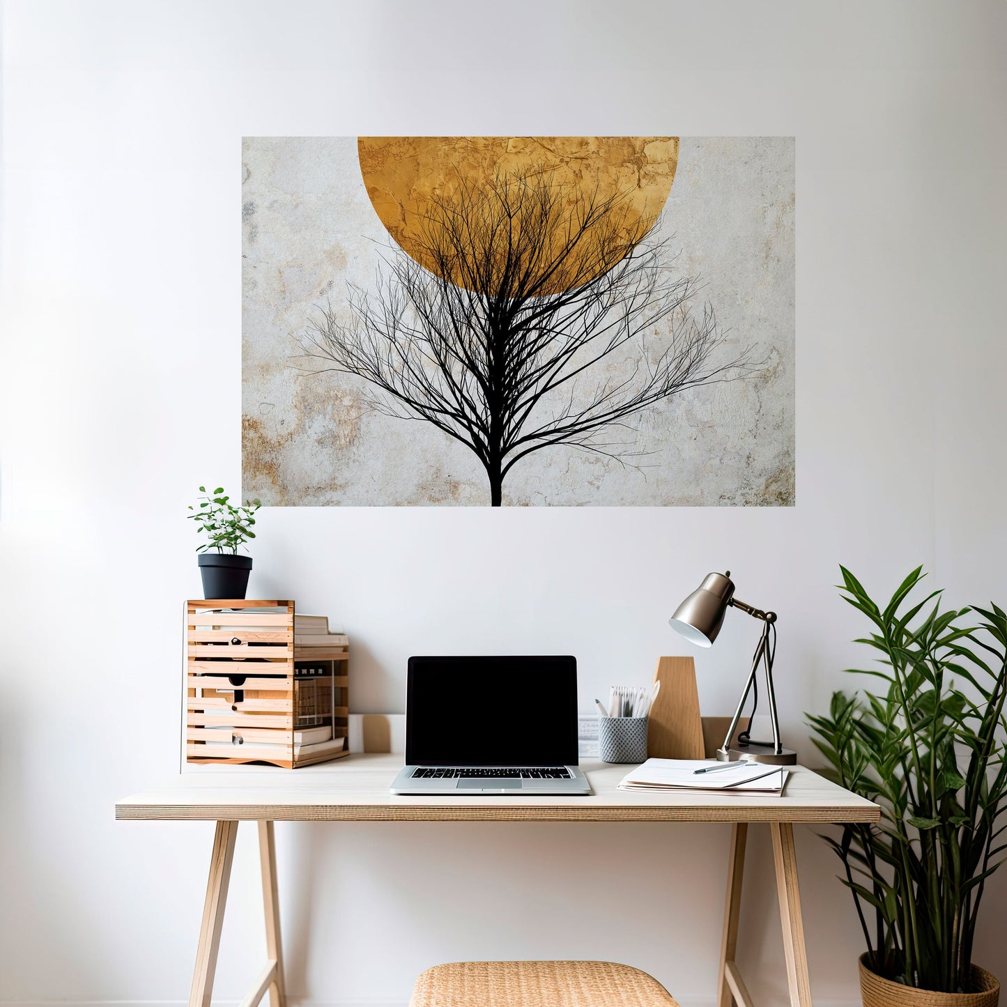 LONELY TREE horisontell affisch med självhäftande motiv