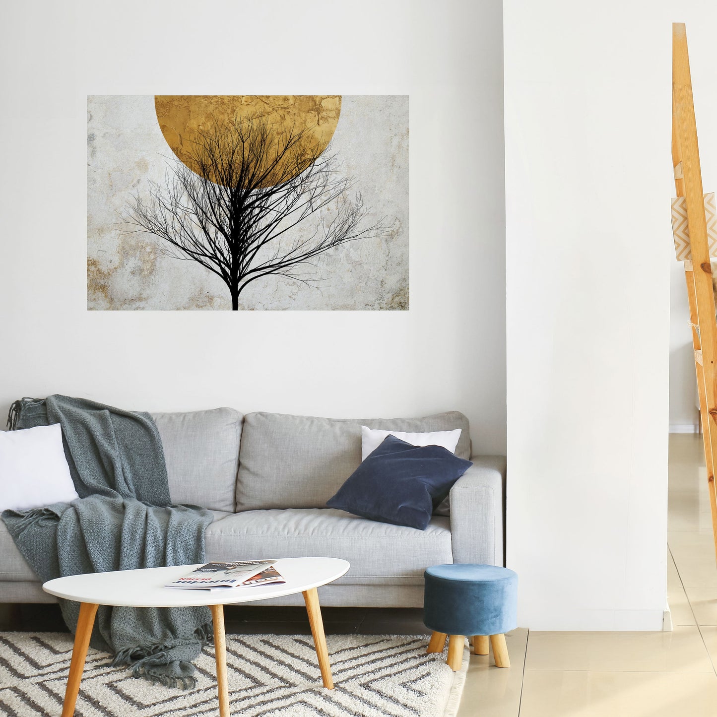 LONELY TREE horisontell affisch med självhäftande motiv