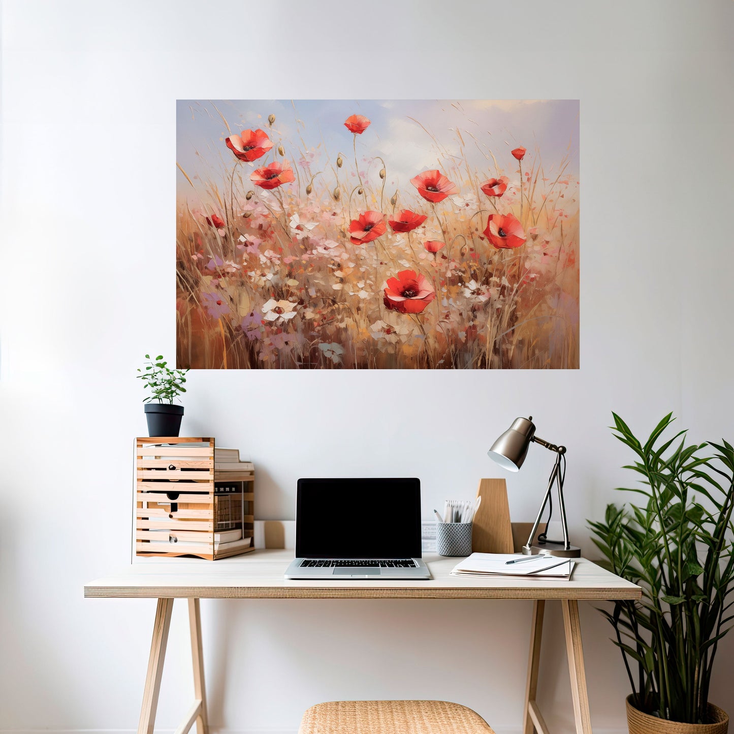 VALLMO DRÖMLANDSKAP horisontell poster med självhäftande mönster