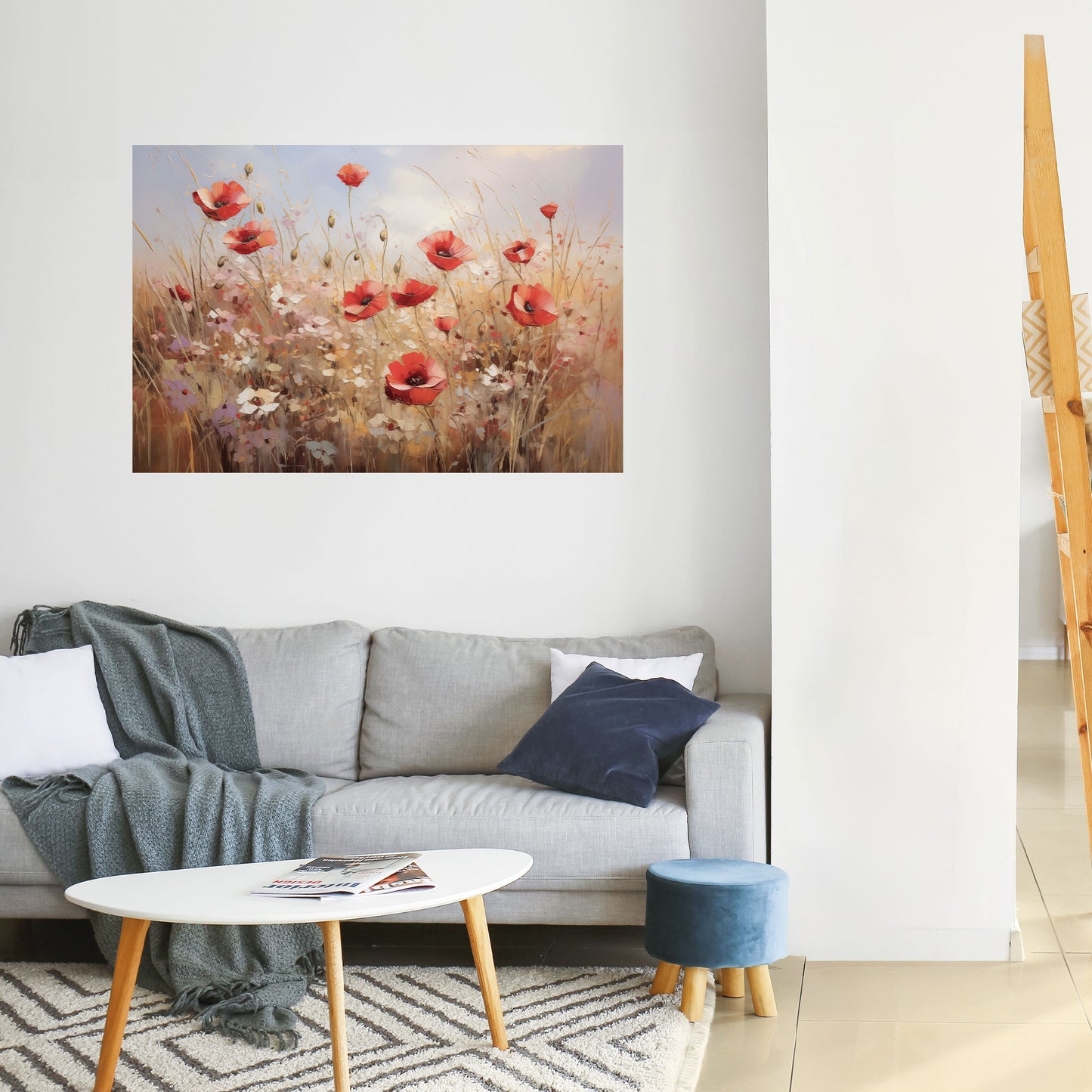 VALLMO DRÖMLANDSKAP horisontell poster med självhäftande mönster