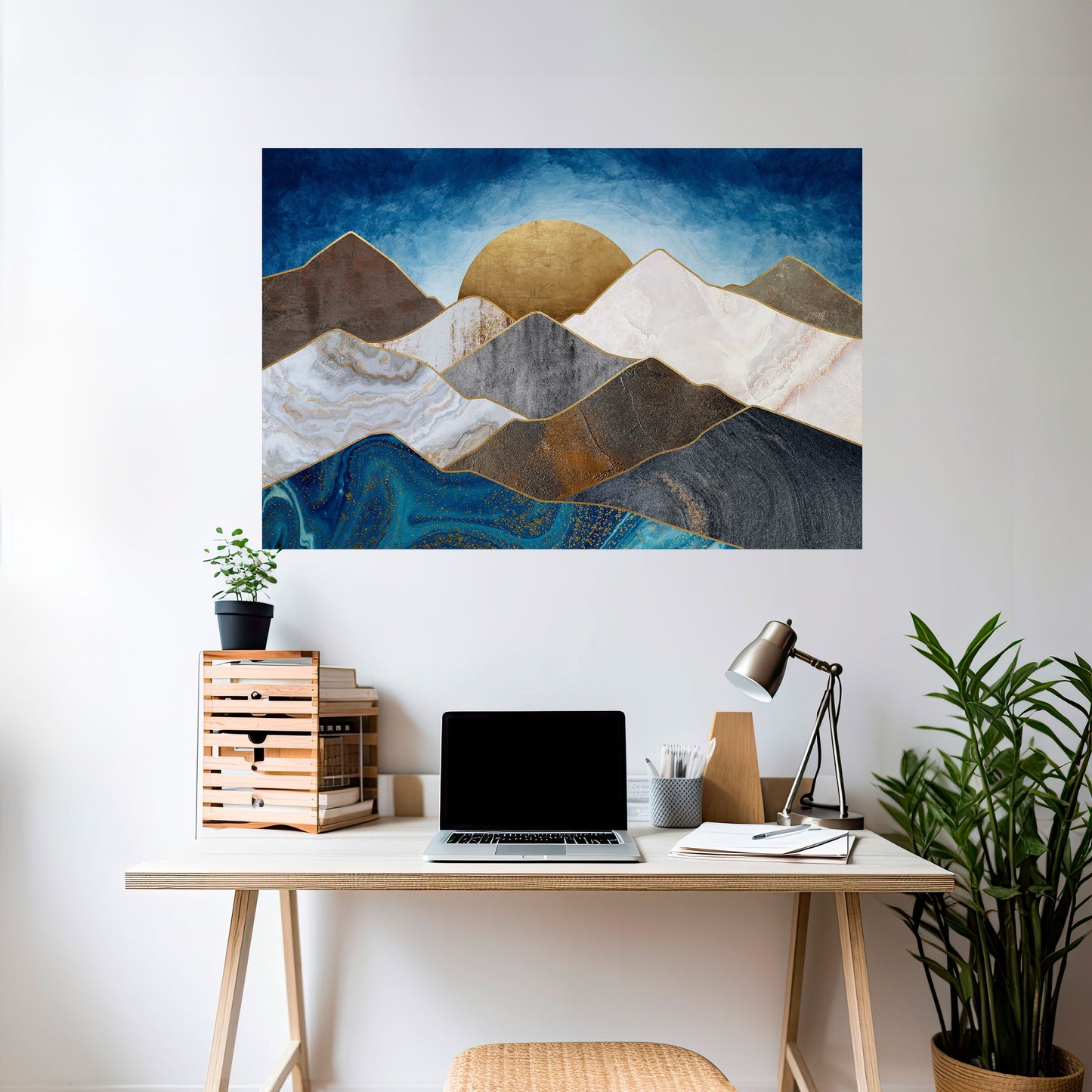SHEEN OF PEAKS horisontell affisch med självhäftande motiv