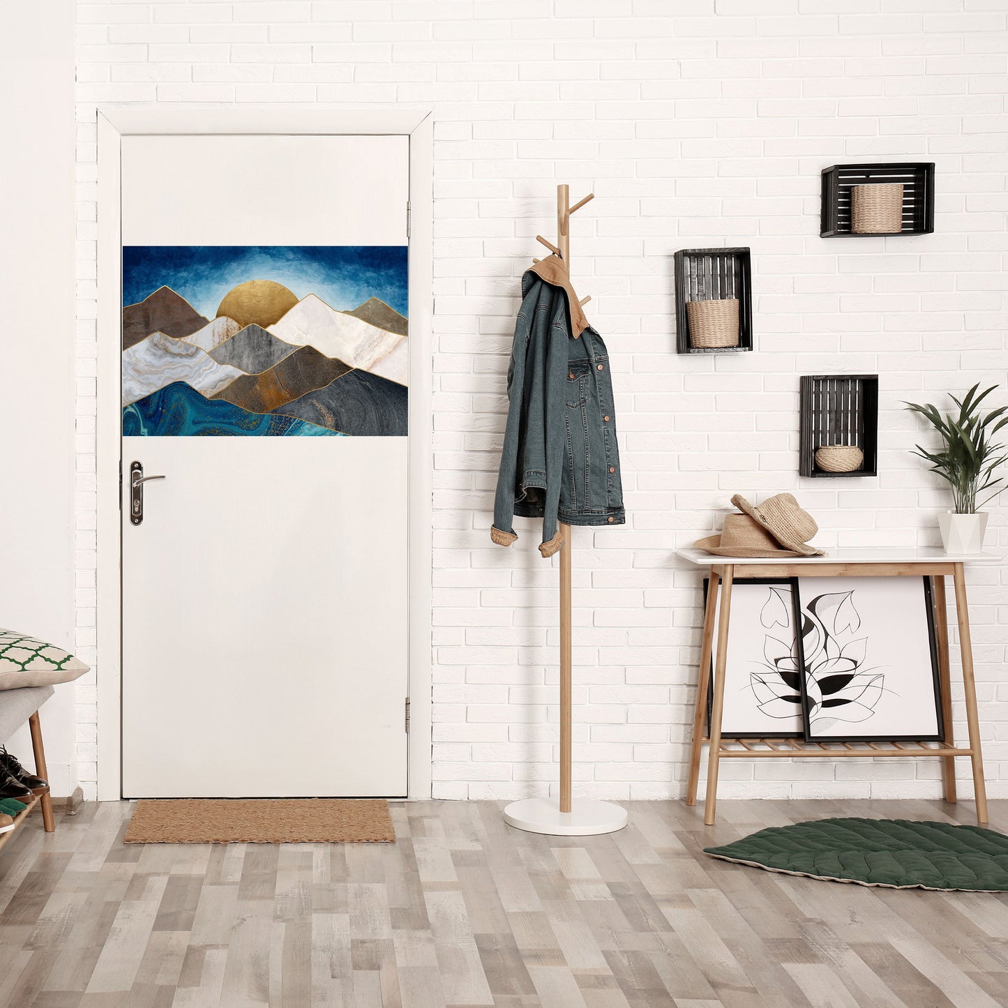 SHEEN OF PEAKS horisontell affisch med självhäftande motiv