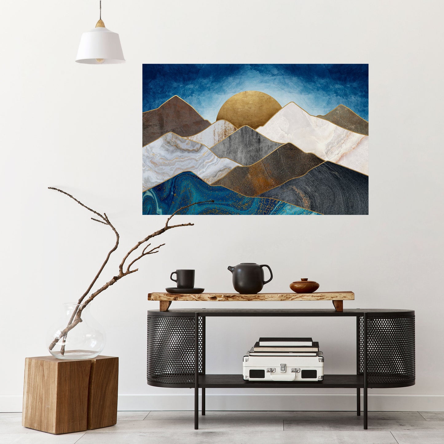 SHEEN OF PEAKS horisontell affisch med självhäftande motiv