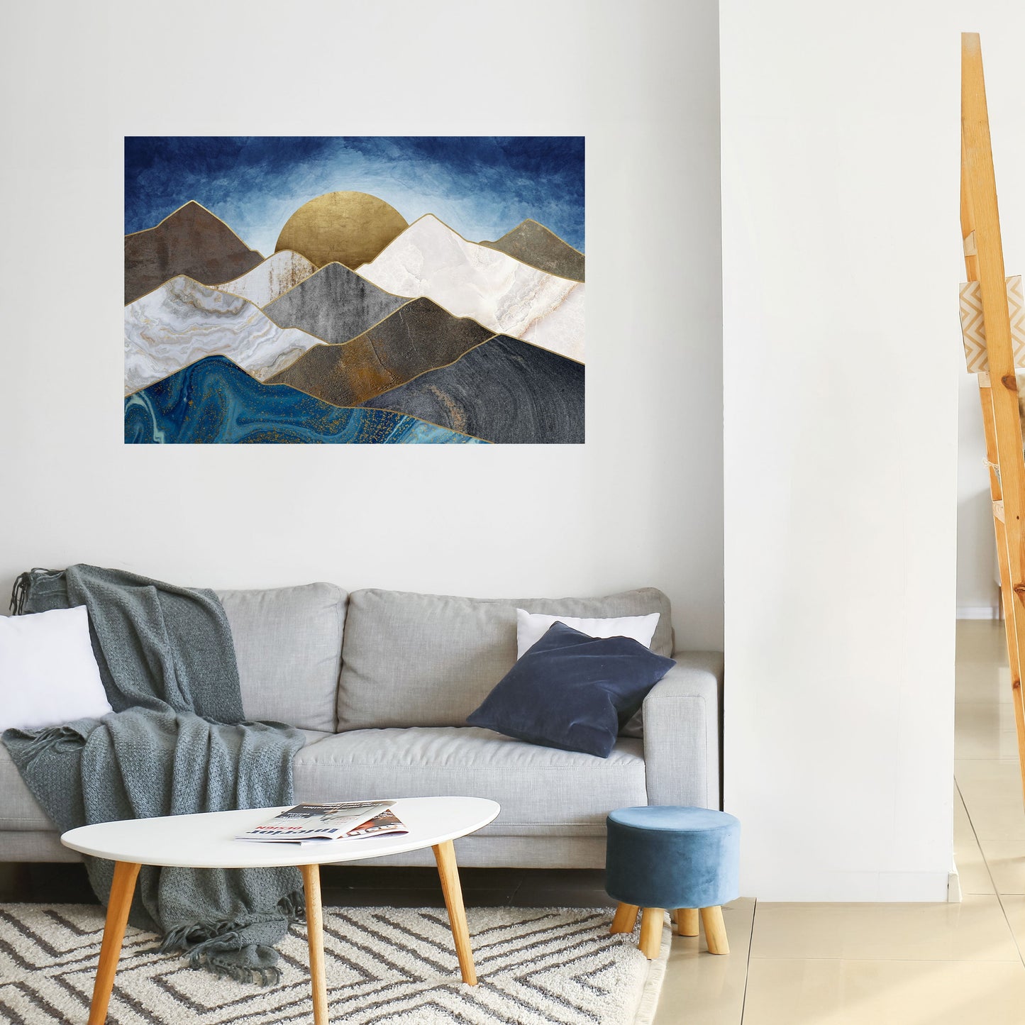 SHEEN OF PEAKS horisontell affisch med självhäftande motiv