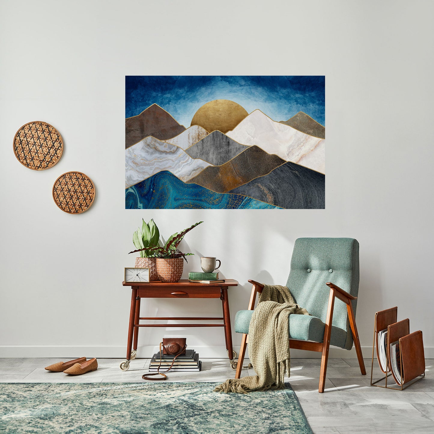 SHEEN OF PEAKS horisontell affisch med självhäftande motiv