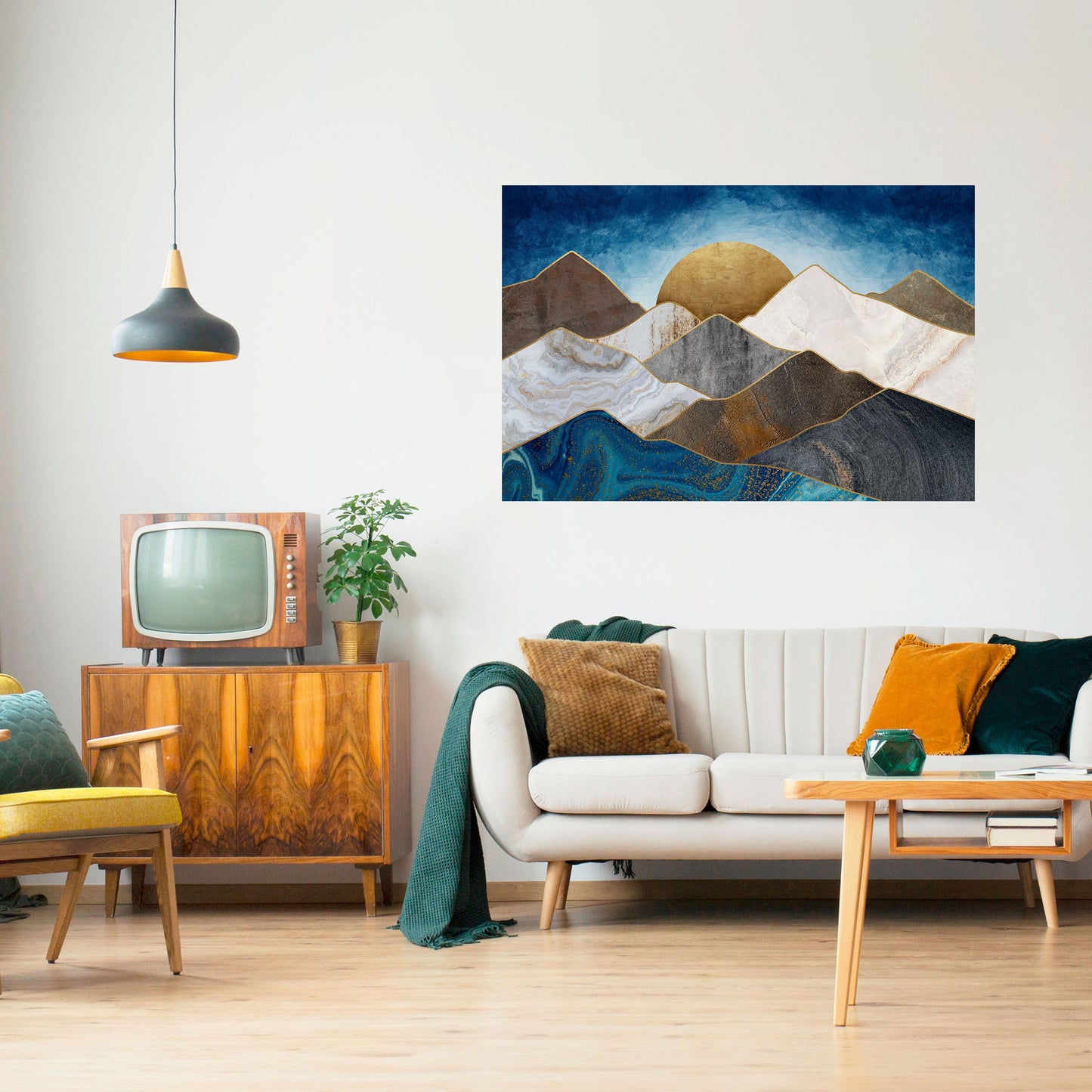SHEEN OF PEAKS horisontell affisch med självhäftande motiv
