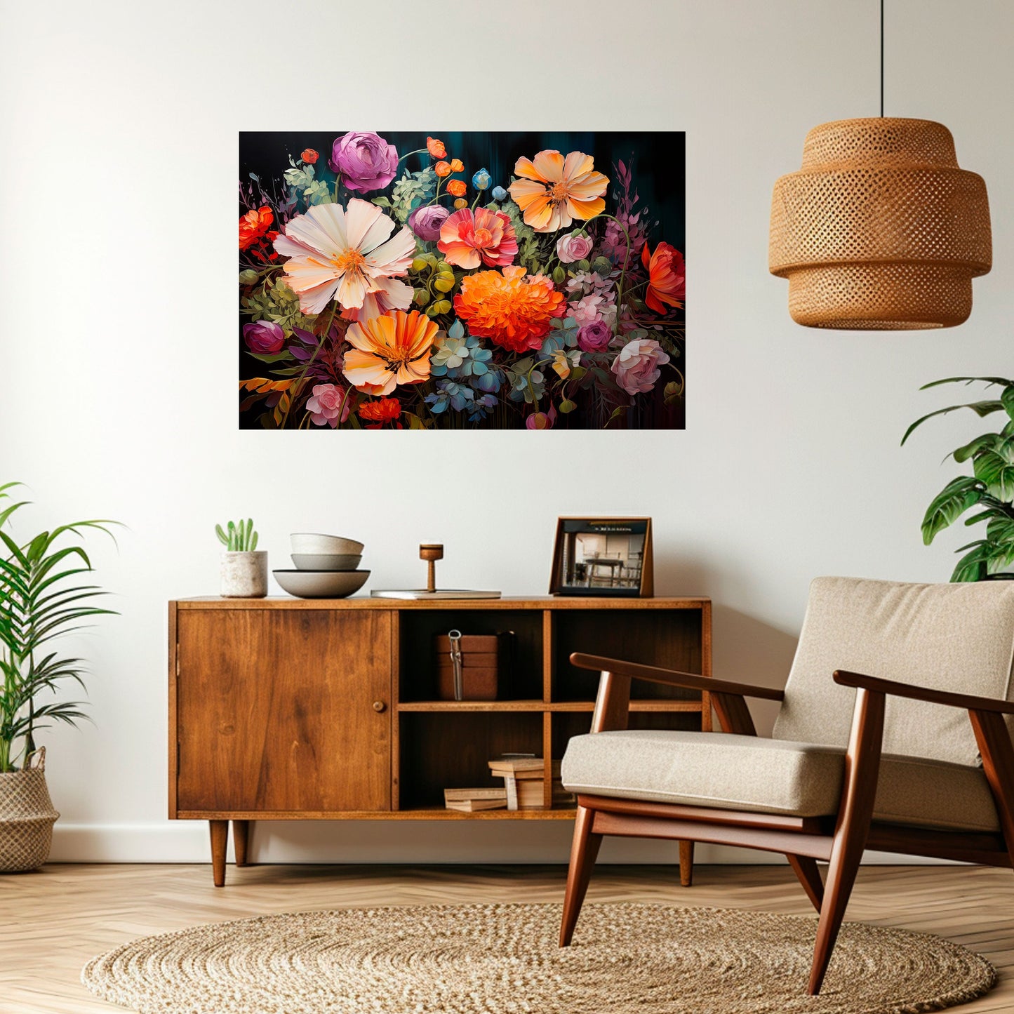 BLOOMING WILDERNESS Peel and Stick Horizontal Poster