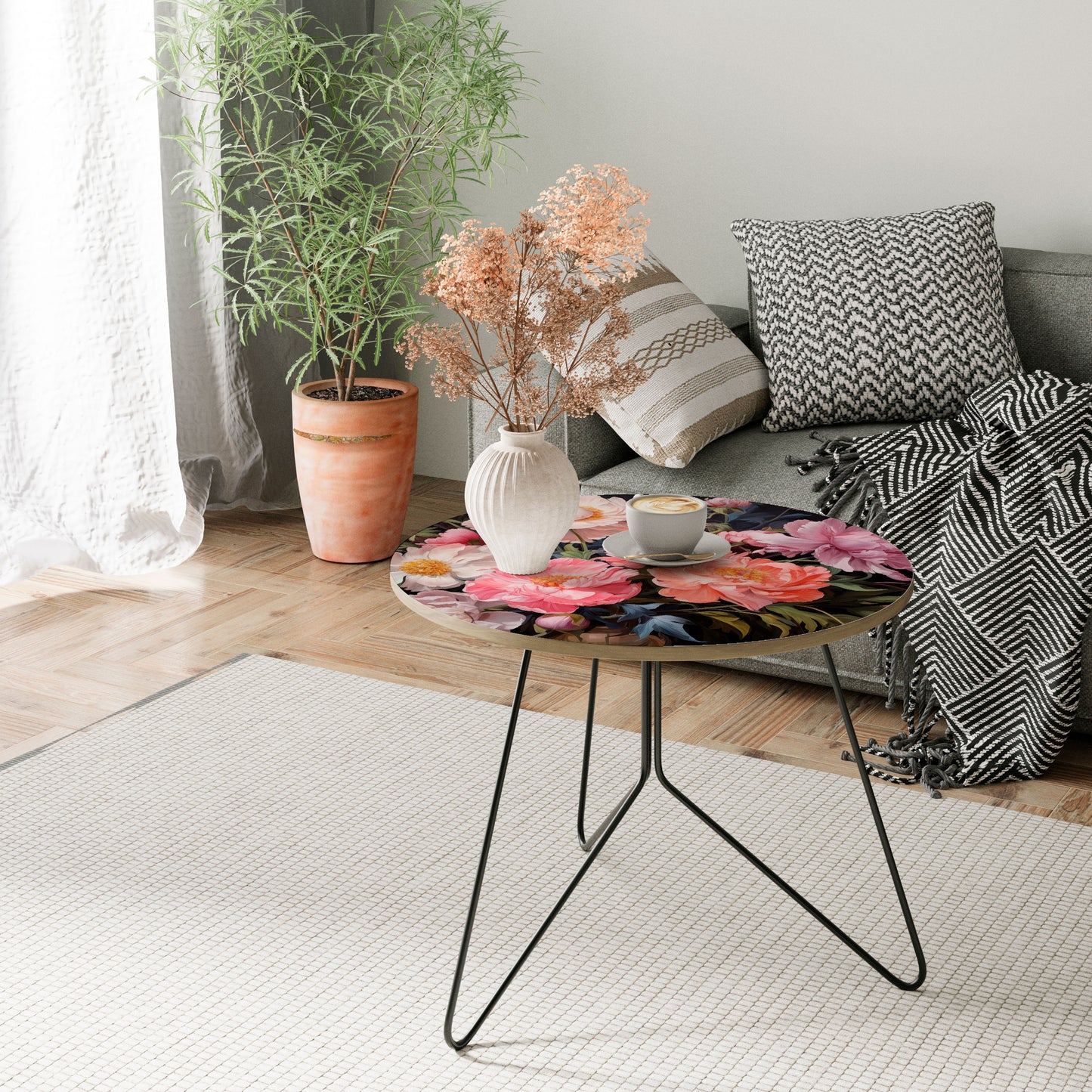 PEONIES BLOSSOM Large Coffee Table