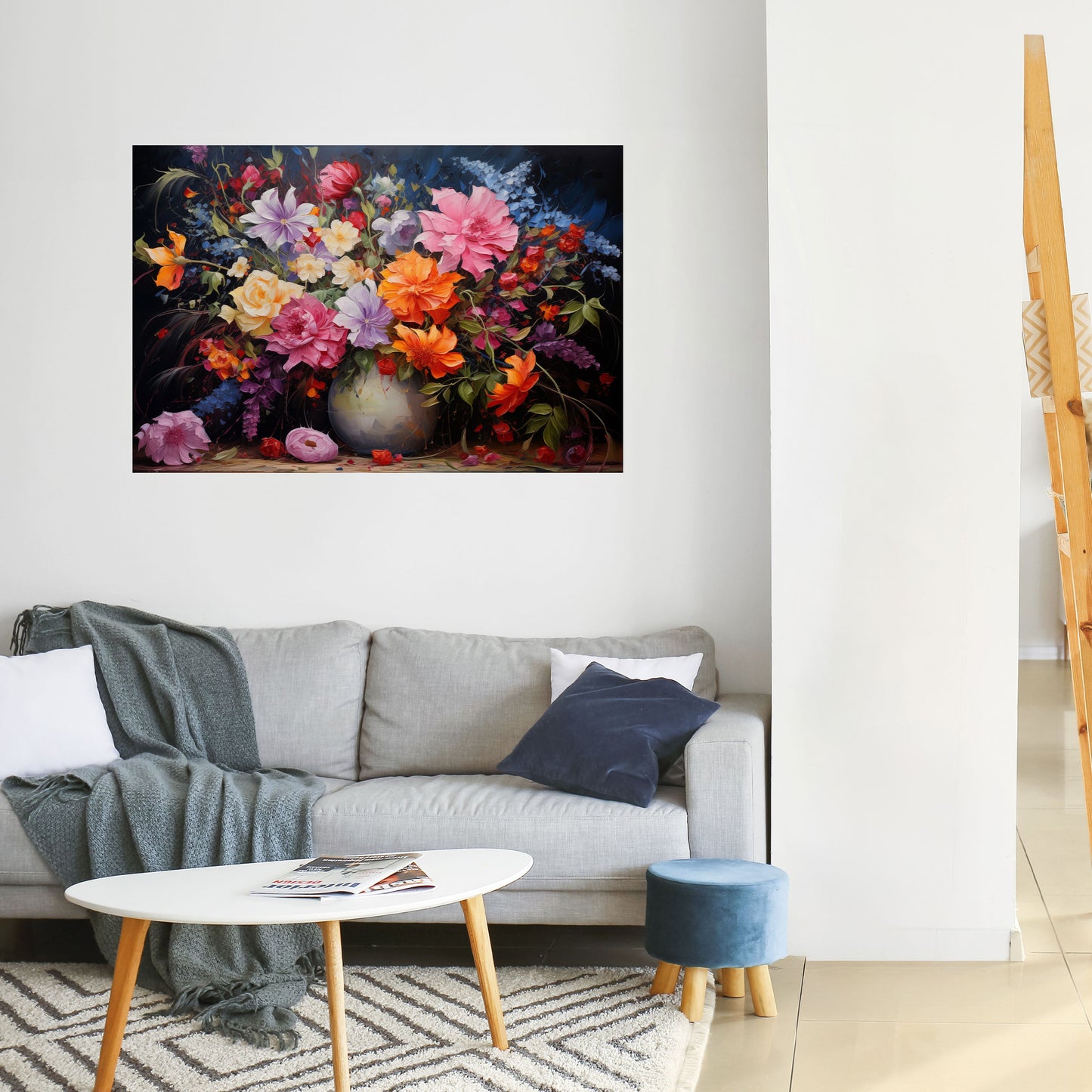 EUPHORIC BOUQUET Peel and Stick Horizontal Poster