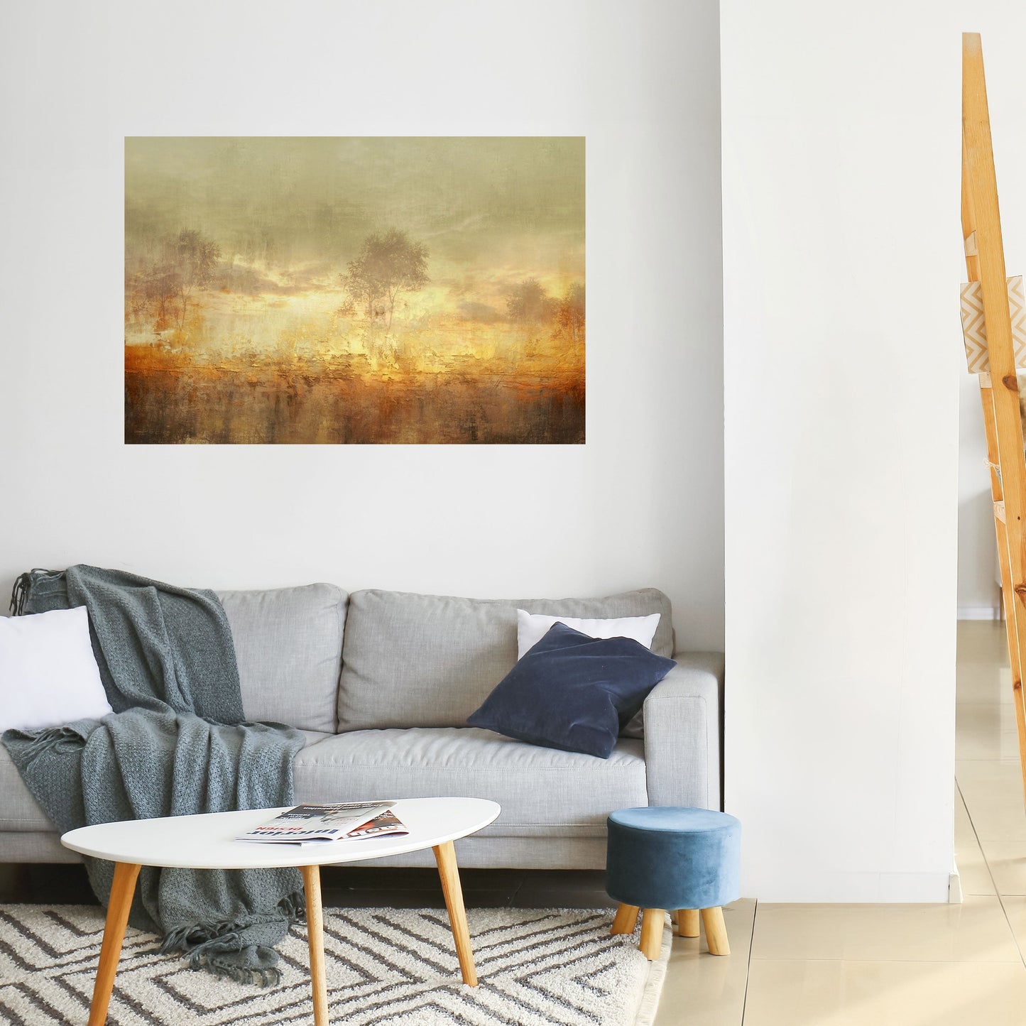 AMBER DREAMSCAPE Peel and Stick Horizontal Poster