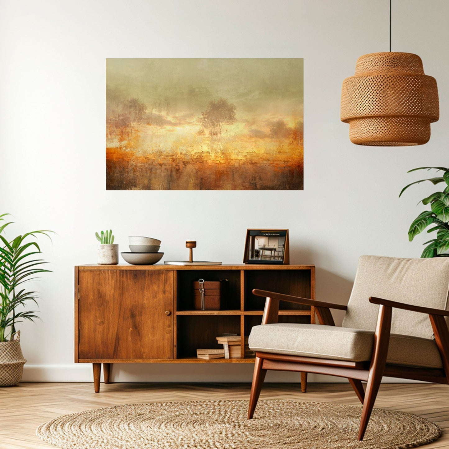 AMBER DREAMSCAPE Peel and Stick Horizontal Poster