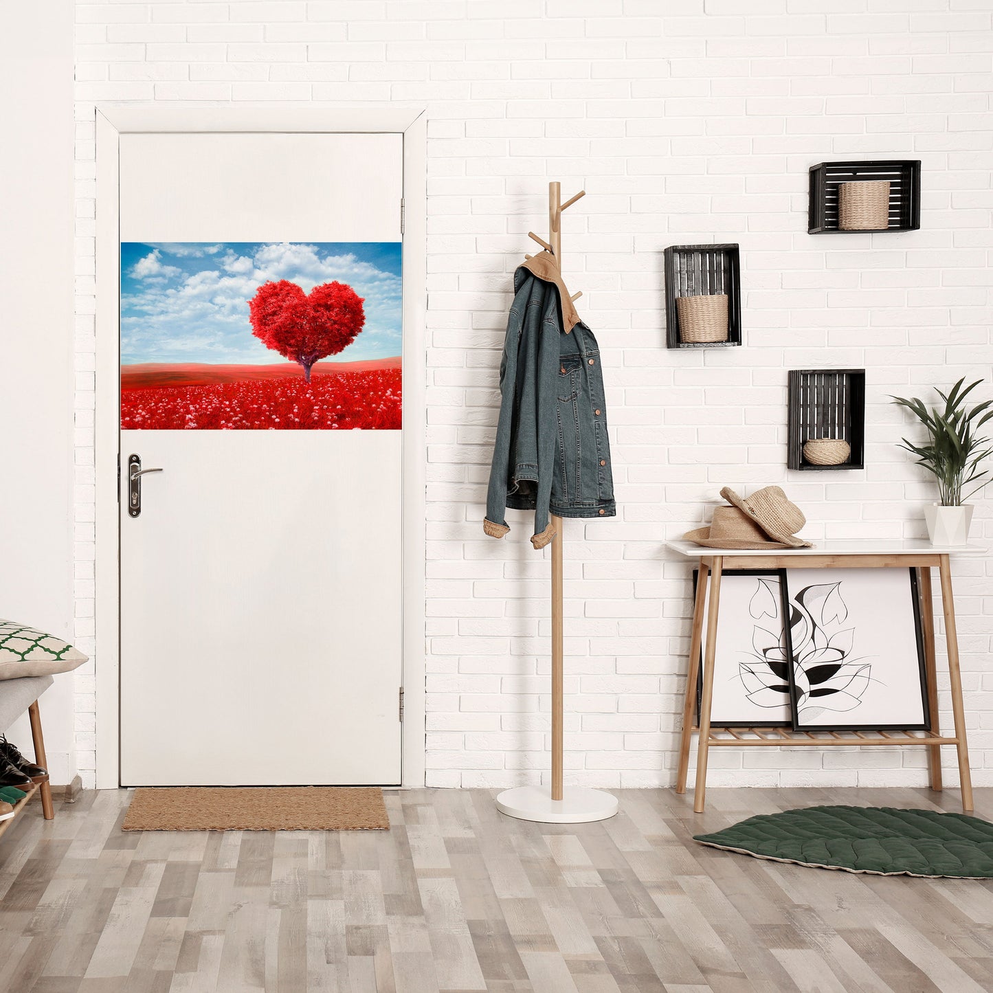 LOVE’S EMBRACE Peel and Stick Horizontal Poster