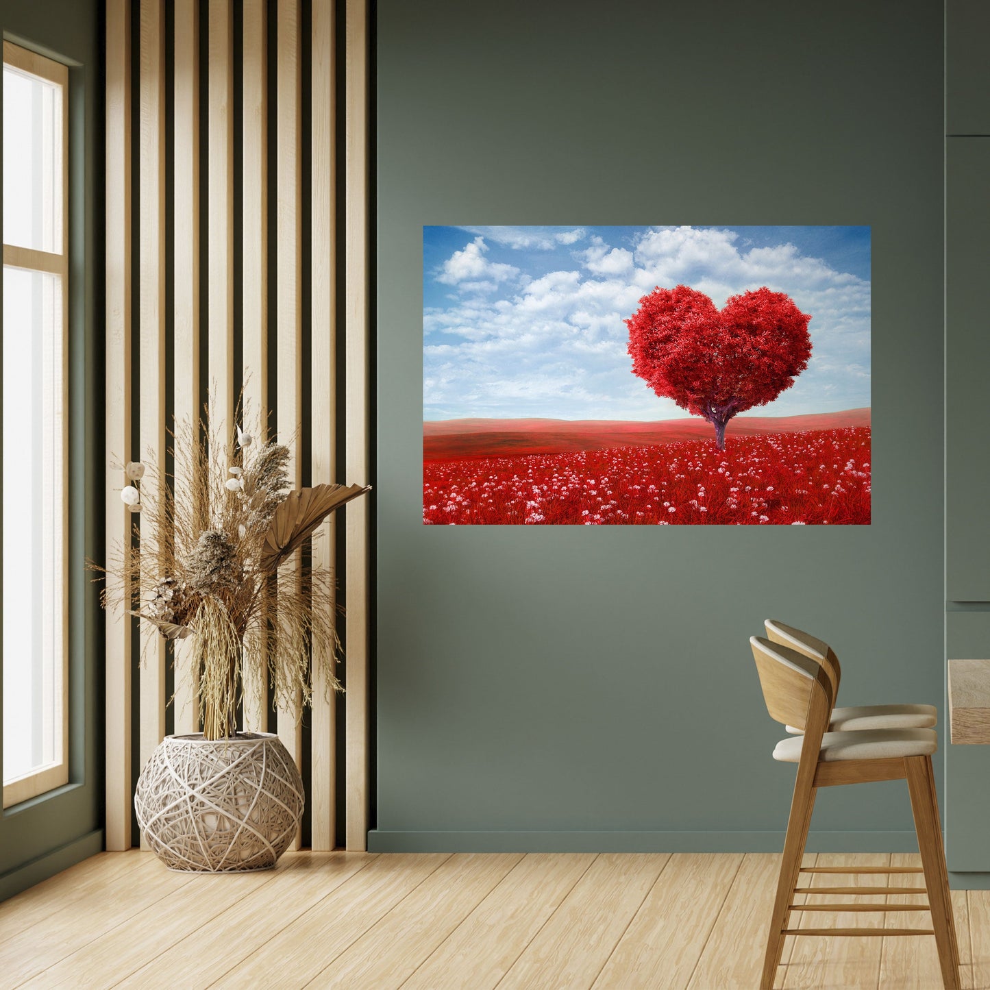 LOVE’S EMBRACE Peel and Stick Horizontal Poster